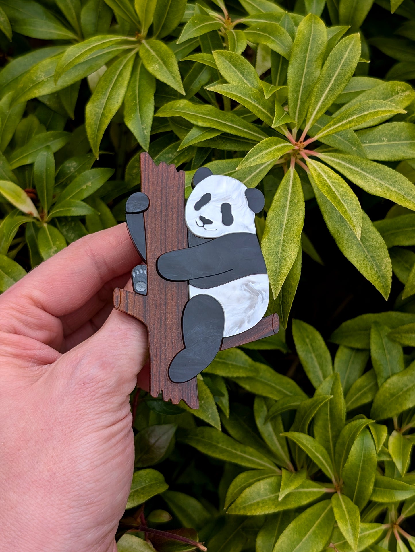*NEW* PRE ORDER Panda Tree Brooch PEARL MARBLE