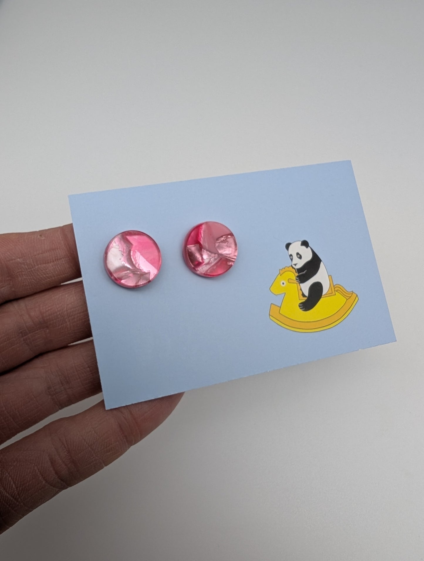 Recycled Pink Studs (matches butterfly brooch and necklace)