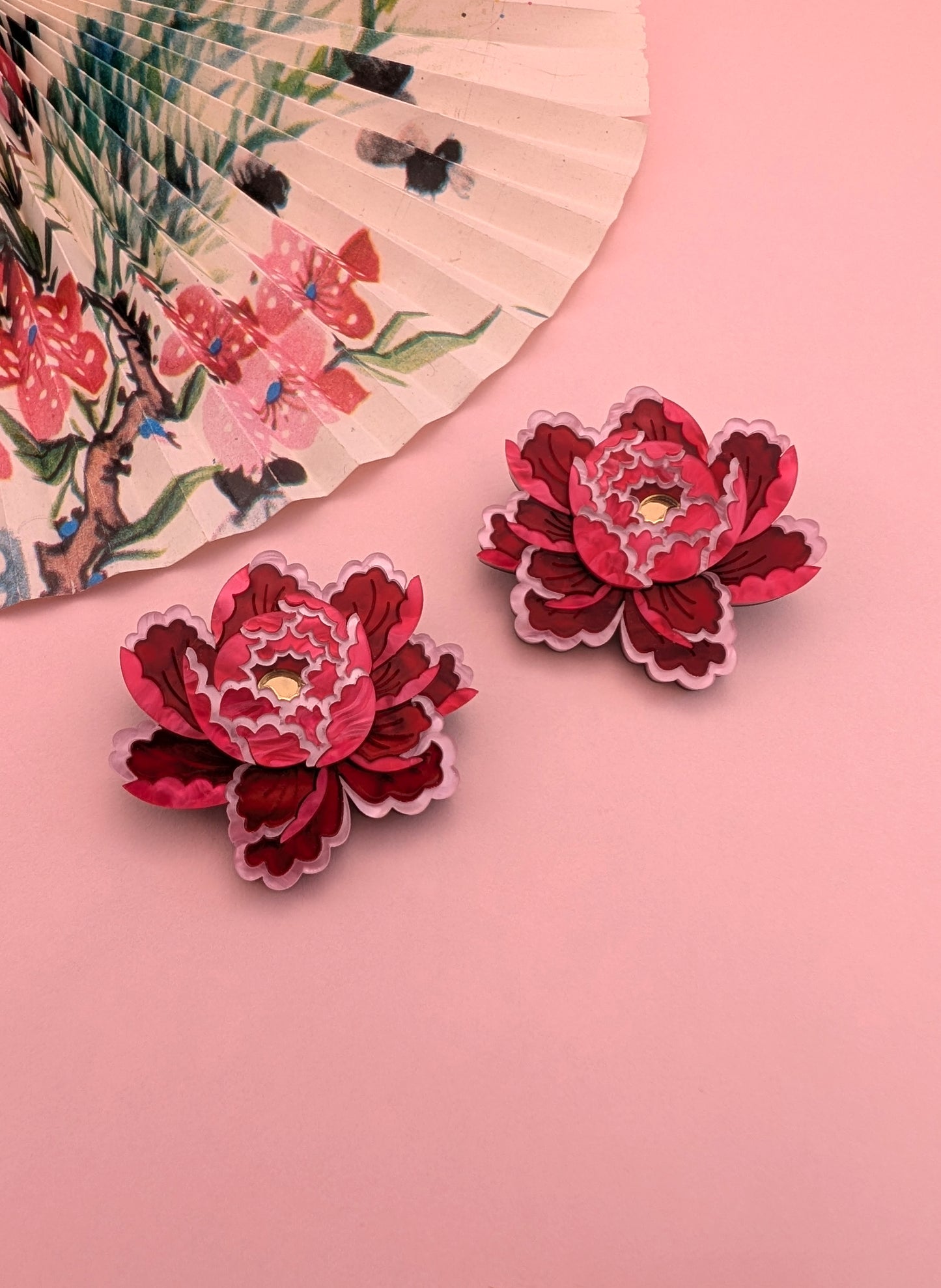 PRE ORDER Mini Floral Brooches, 3 Colours! Ask for frosted yellow centres via the basket notes!