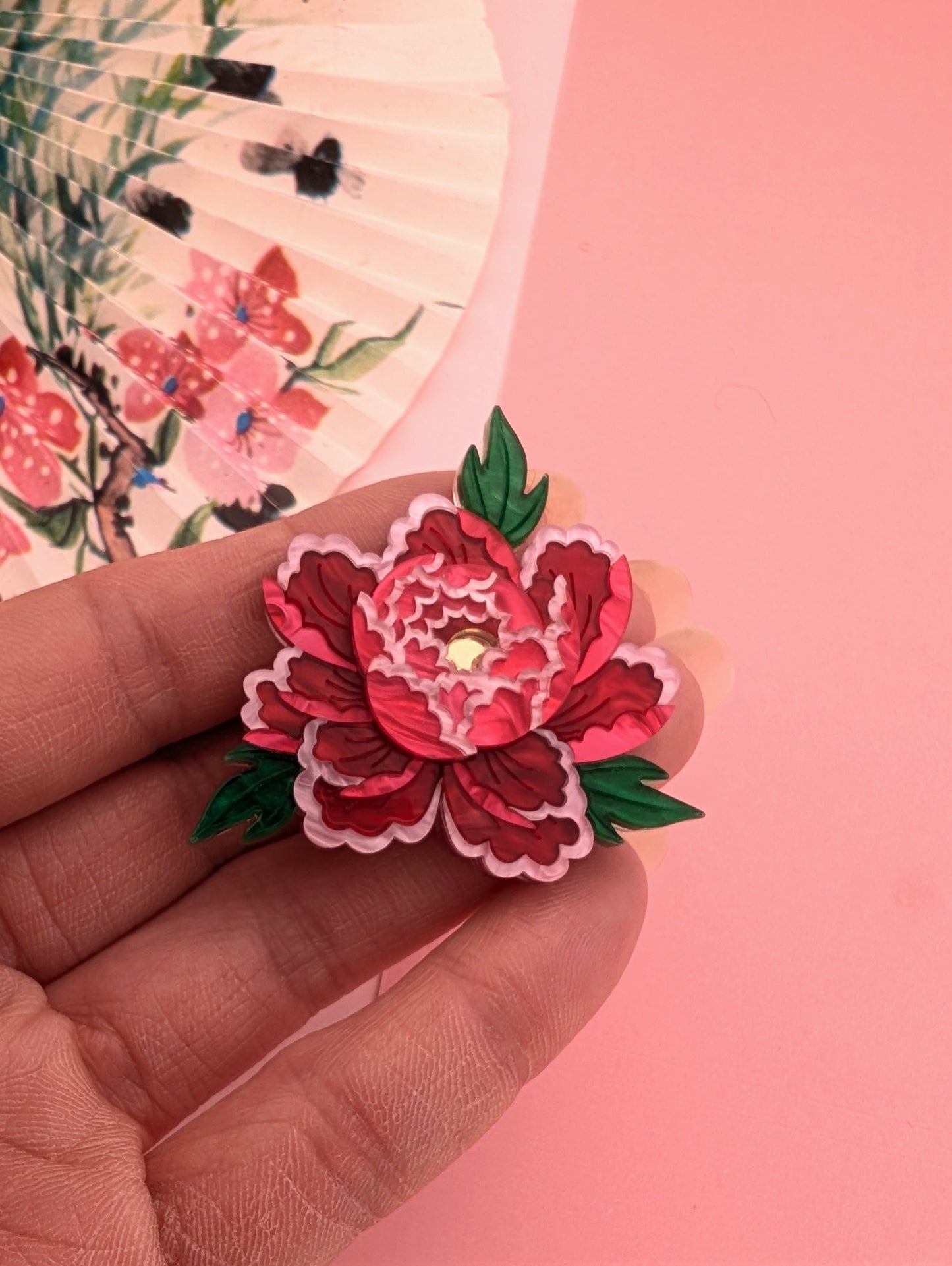 PRE ORDER Mini Floral Brooches, 3 Colours! Ask for frosted yellow centres via the basket notes!