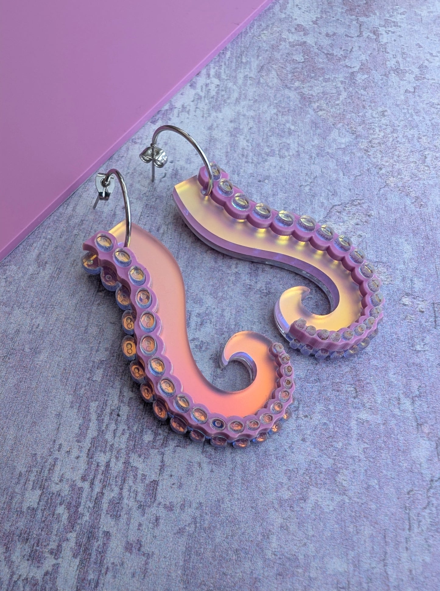 PRE ORDER Long Tentacle Earrings LILAC