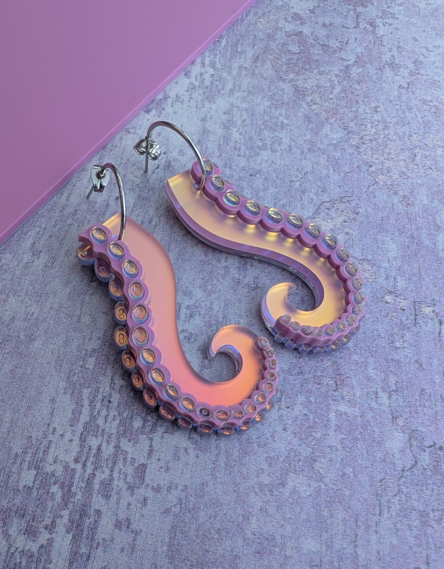 PRE ORDER Long Tentacle Earrings LILAC