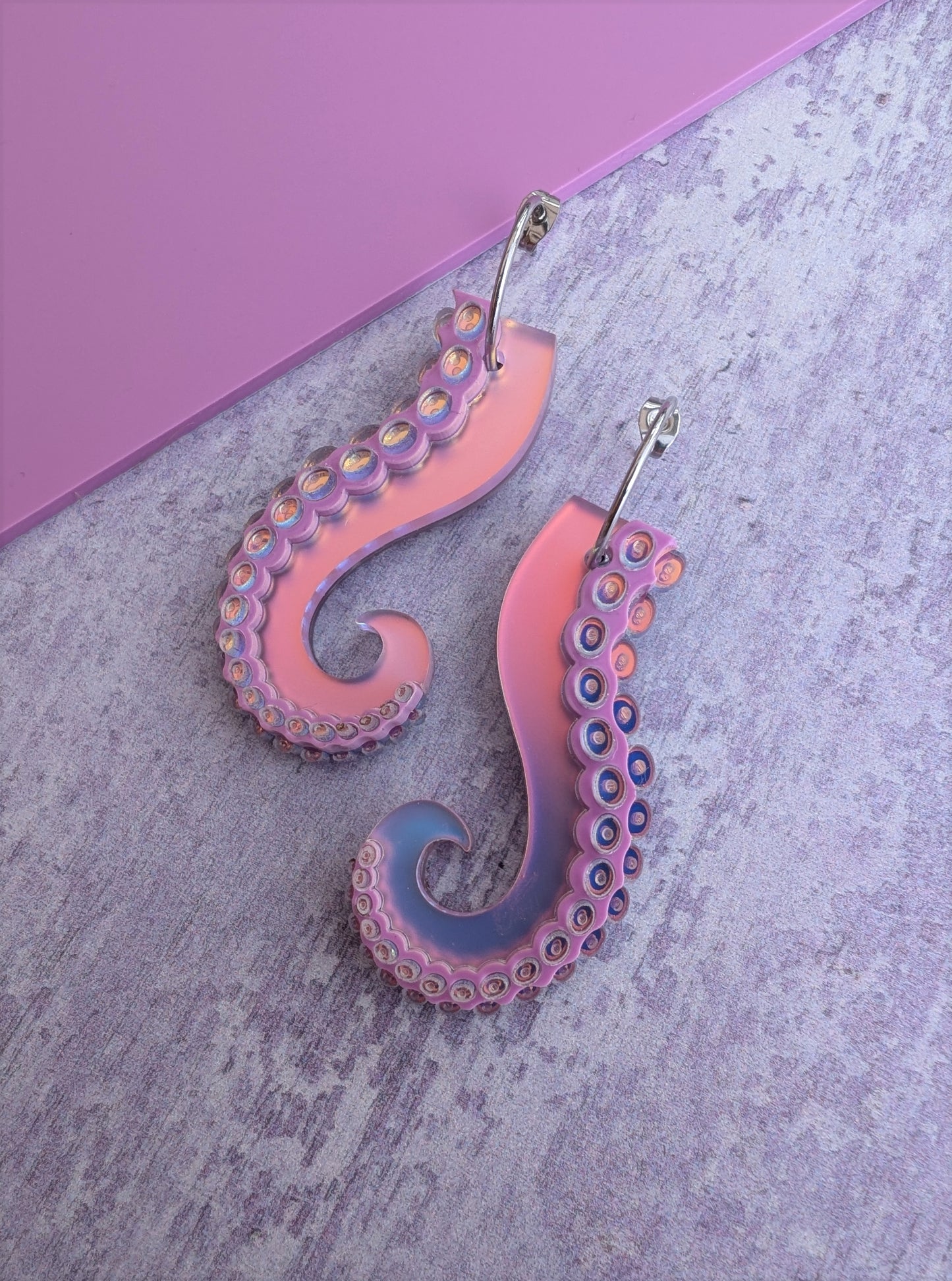 PRE ORDER Long Tentacle Earrings LILAC