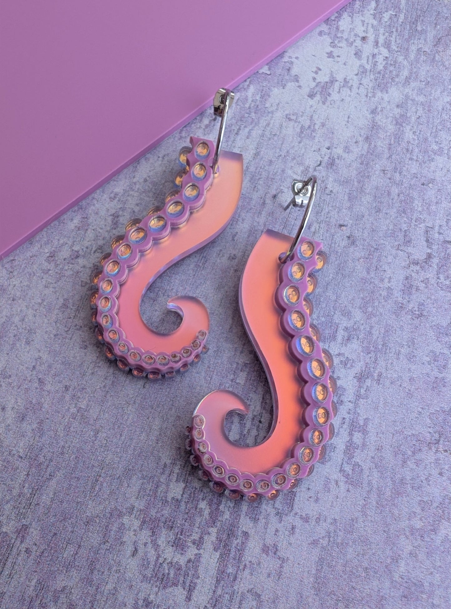 PRE ORDER Long Tentacle Earrings LILAC