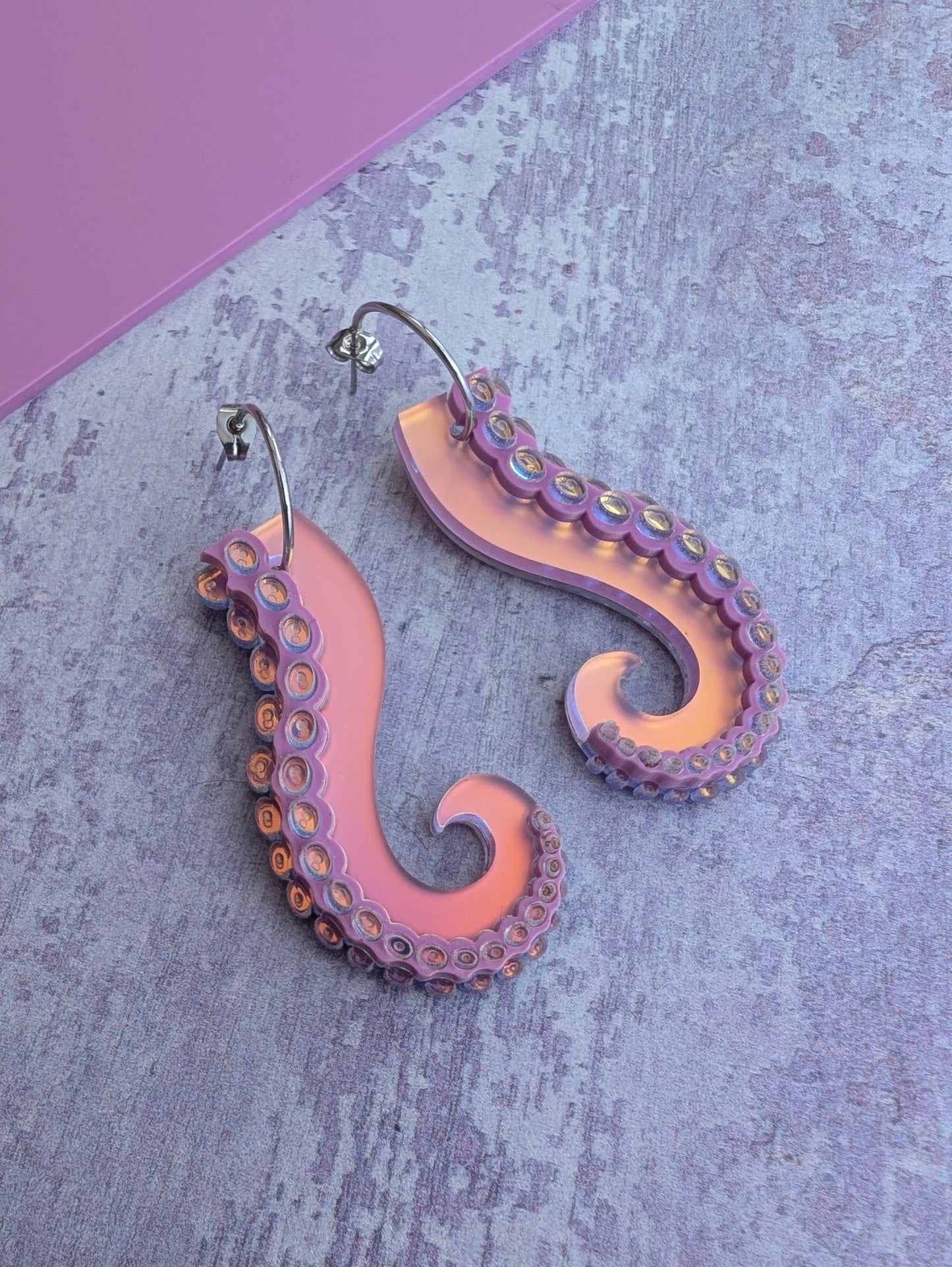 PRE ORDER Long Tentacle Earrings LILAC