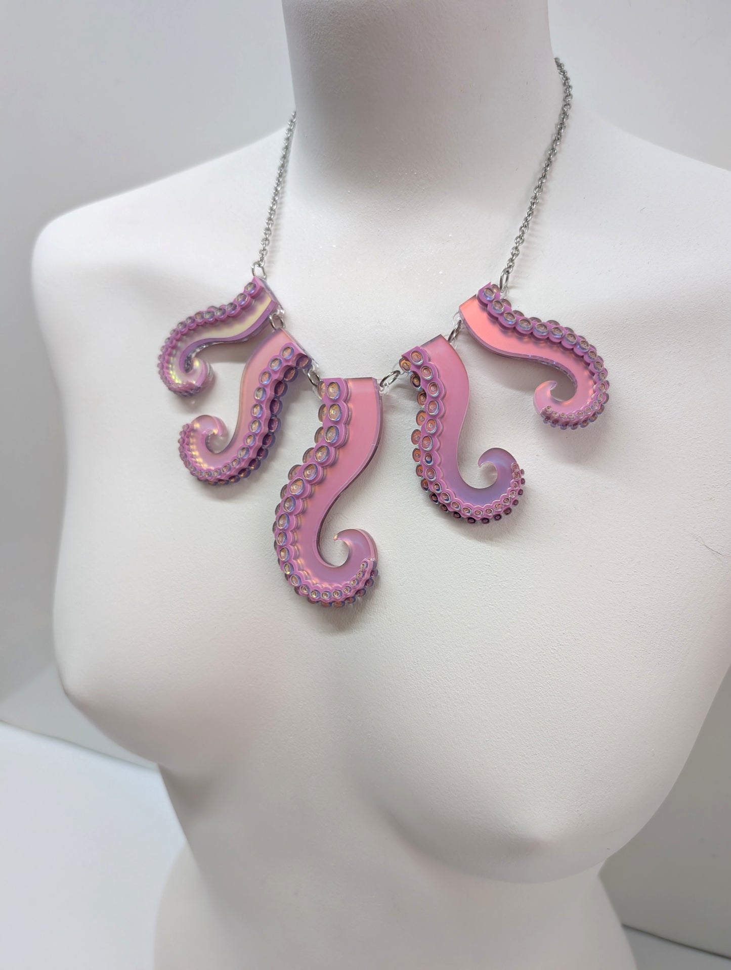 PRE ORDER Tentacle Necklace Iridescent LILAC