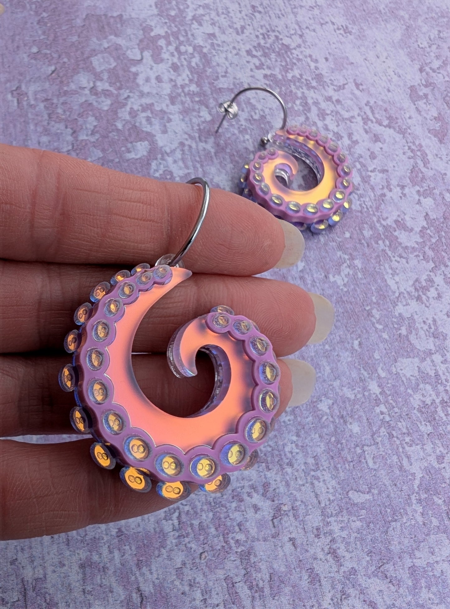 PRE ORDER Tentacurl Hoop Earrings LILAC