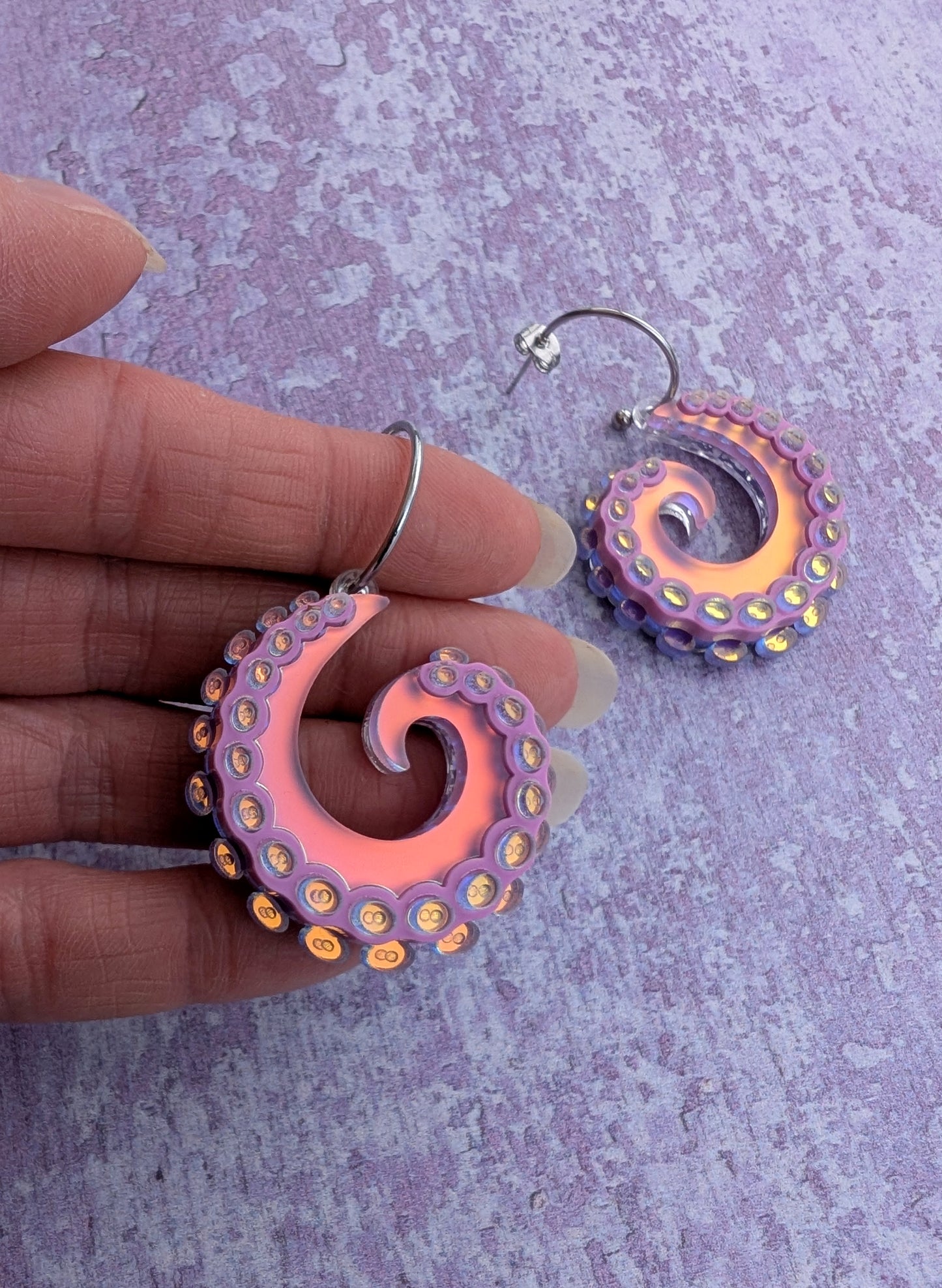 PRE ORDER Tentacurl Hoop Earrings LILAC