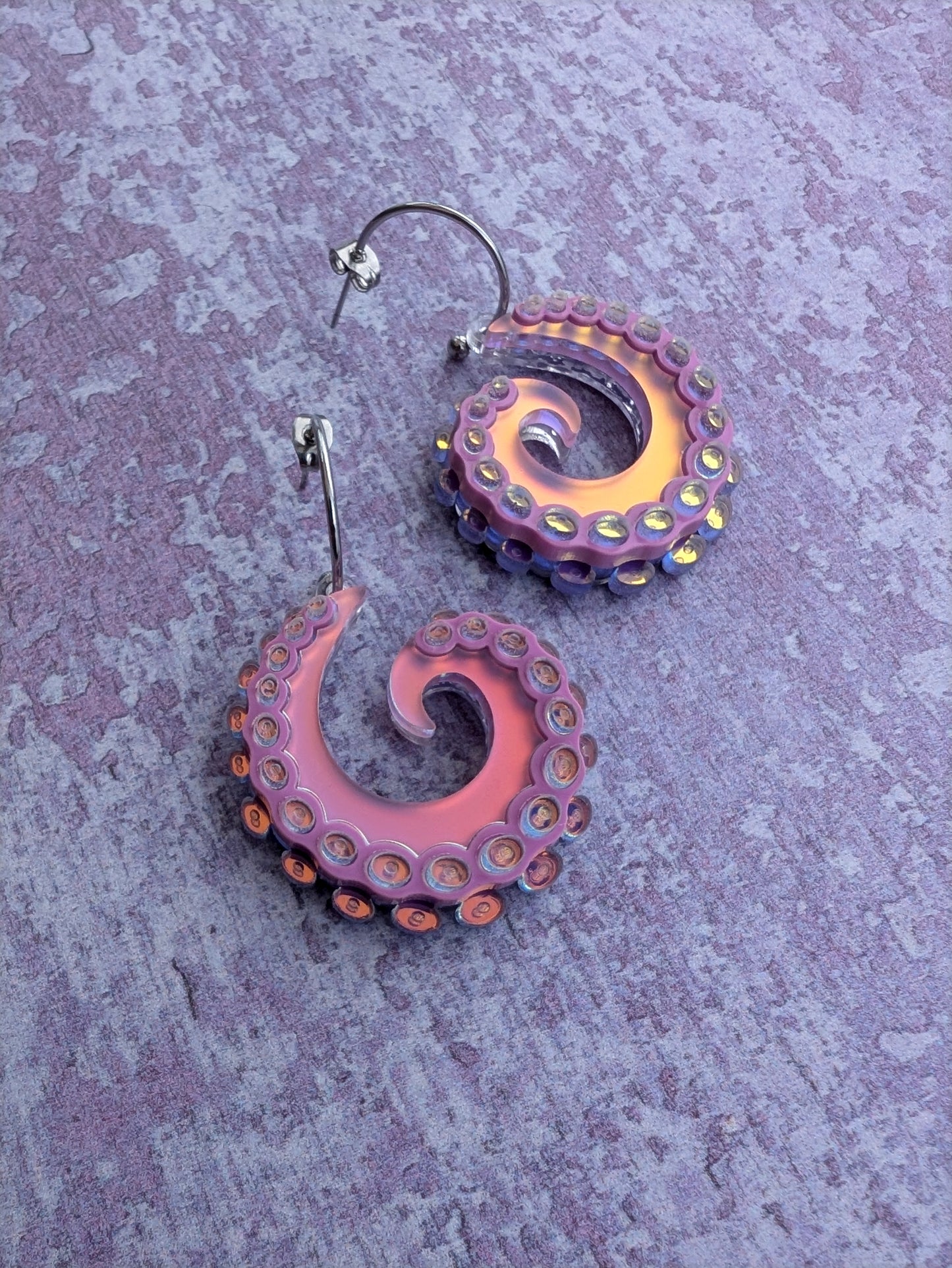 PRE ORDER Tentacurl Hoop Earrings LILAC
