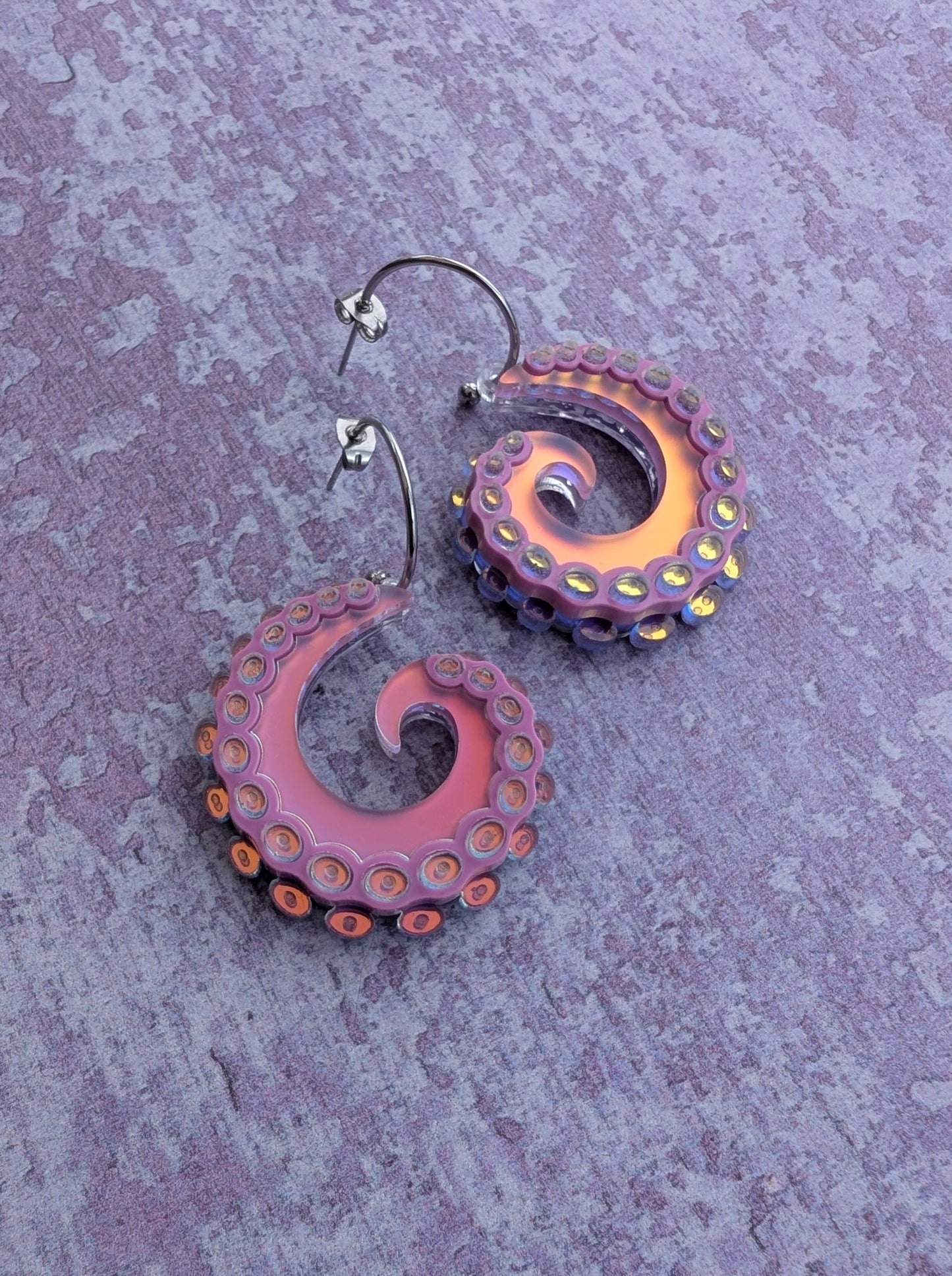 PRE ORDER Tentacurl Hoop Earrings LILAC