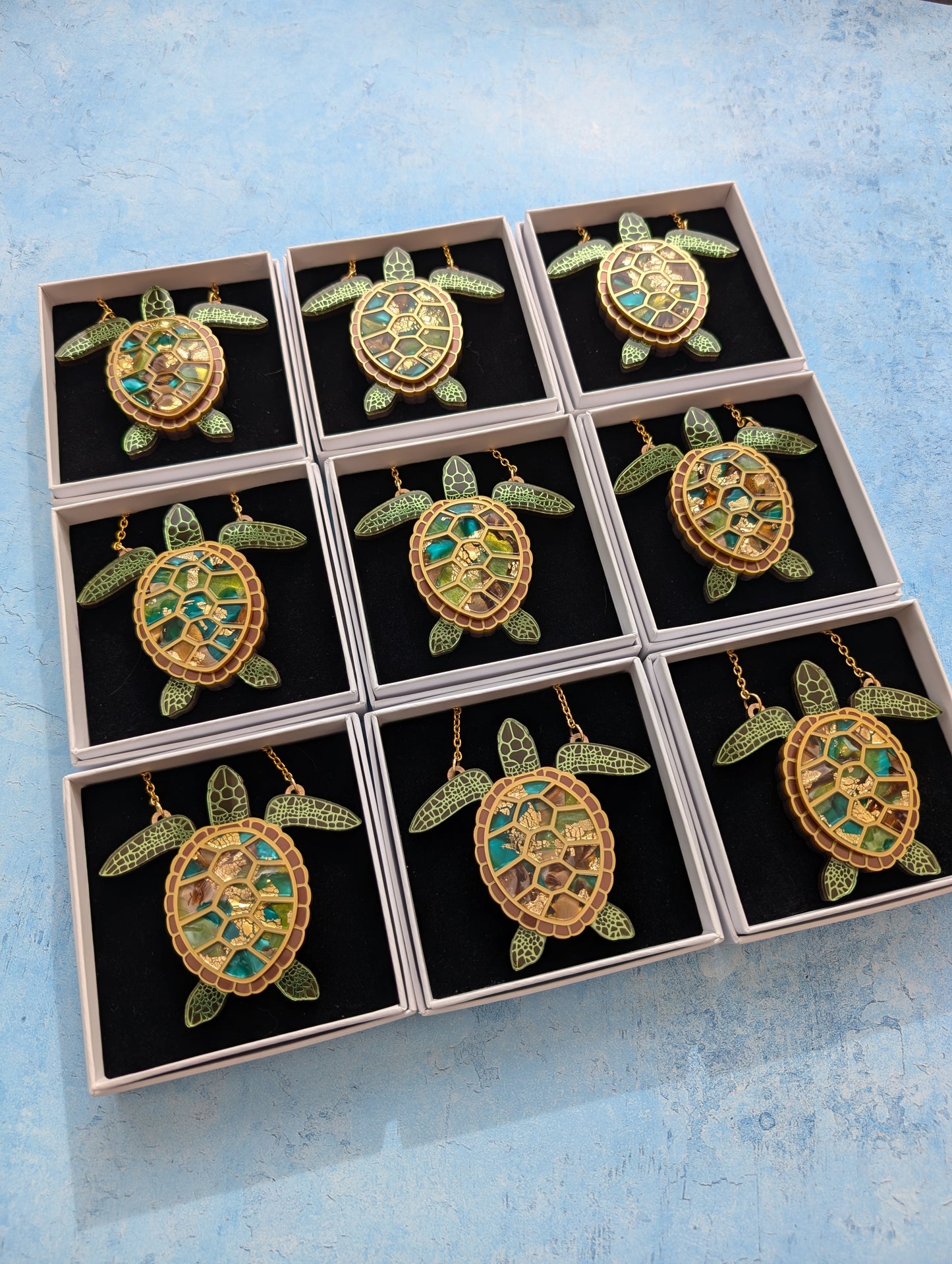 PRE ORDER Turtle Necklace (featuring in house recycled acrylic)