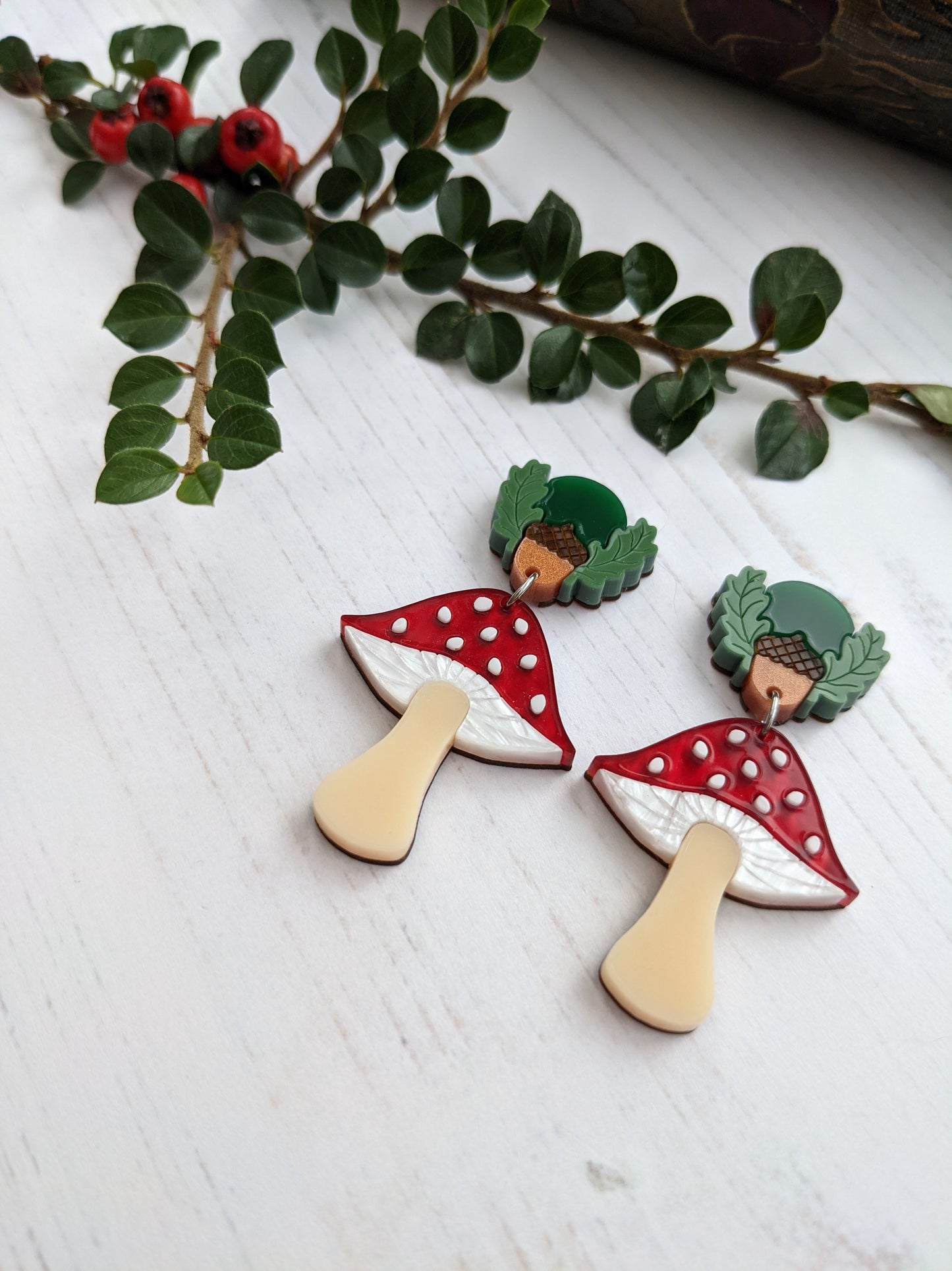 Toadstool Earrings - Woodland