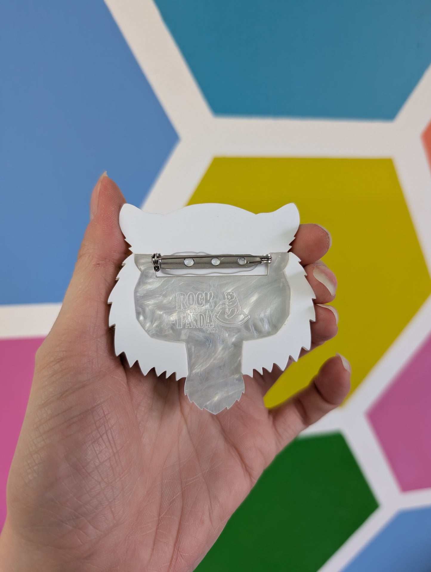 PRE ORDER Fierce Tiger Brooch (choose orange or the new white pearl marble version).