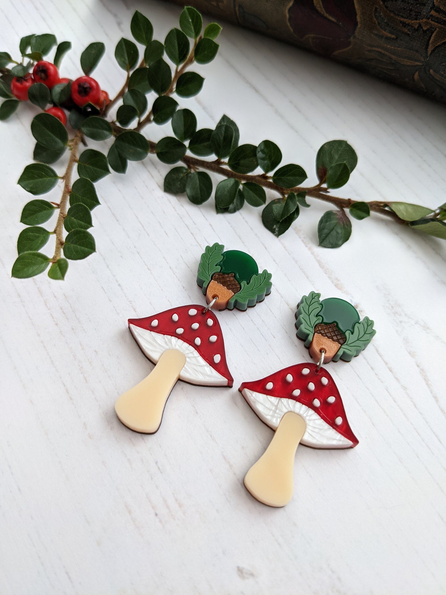 Toadstool Earrings - Woodland
