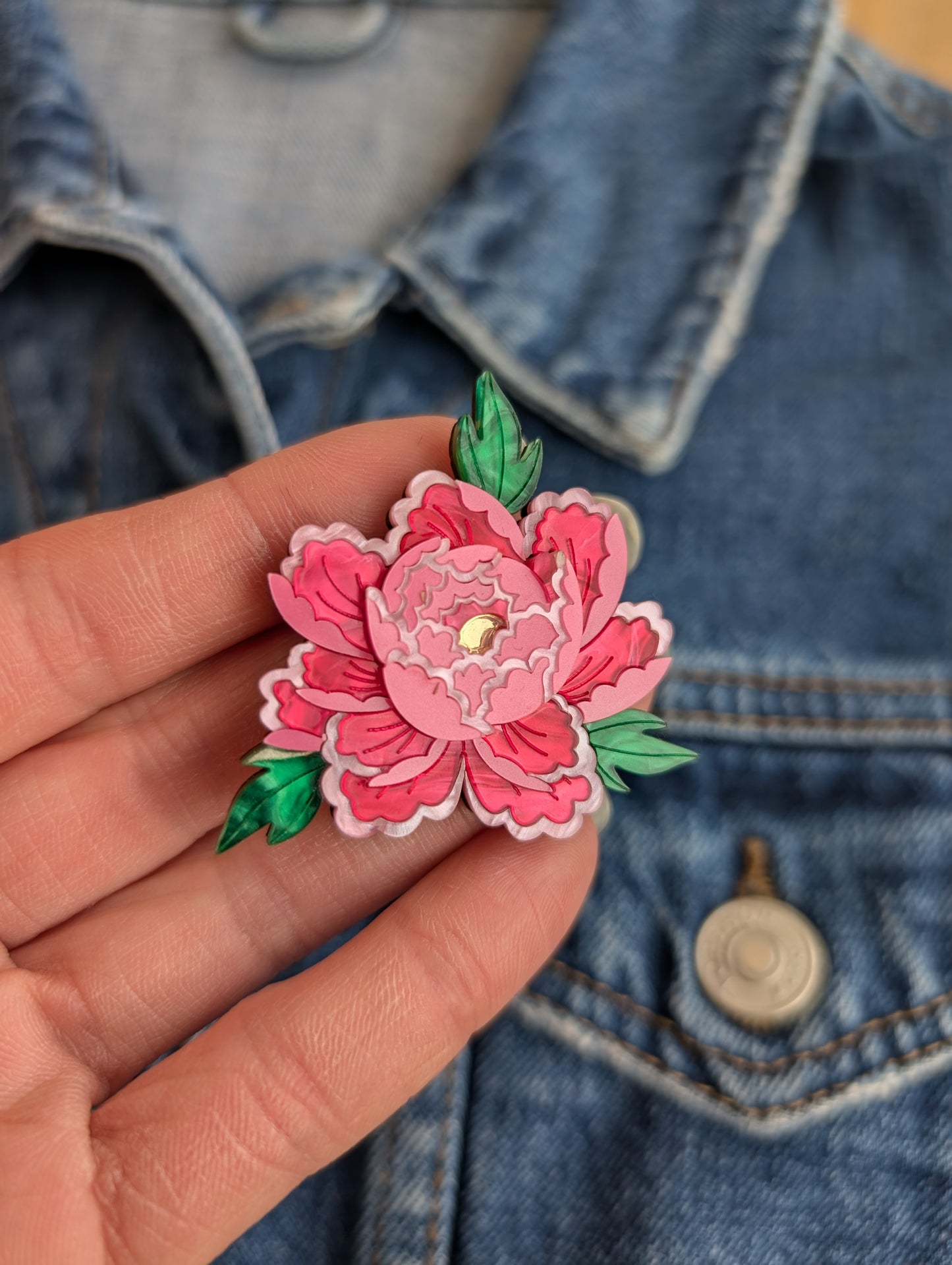 PRE ORDER Mini Floral Brooches, 3 Colours! Ask for frosted yellow centres via the basket notes!