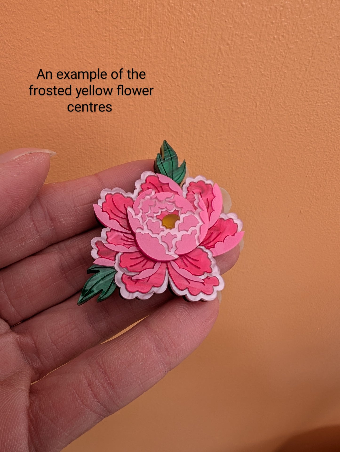 PRE ORDER Peony Inspired Stud Earrings BRIGHT PINK