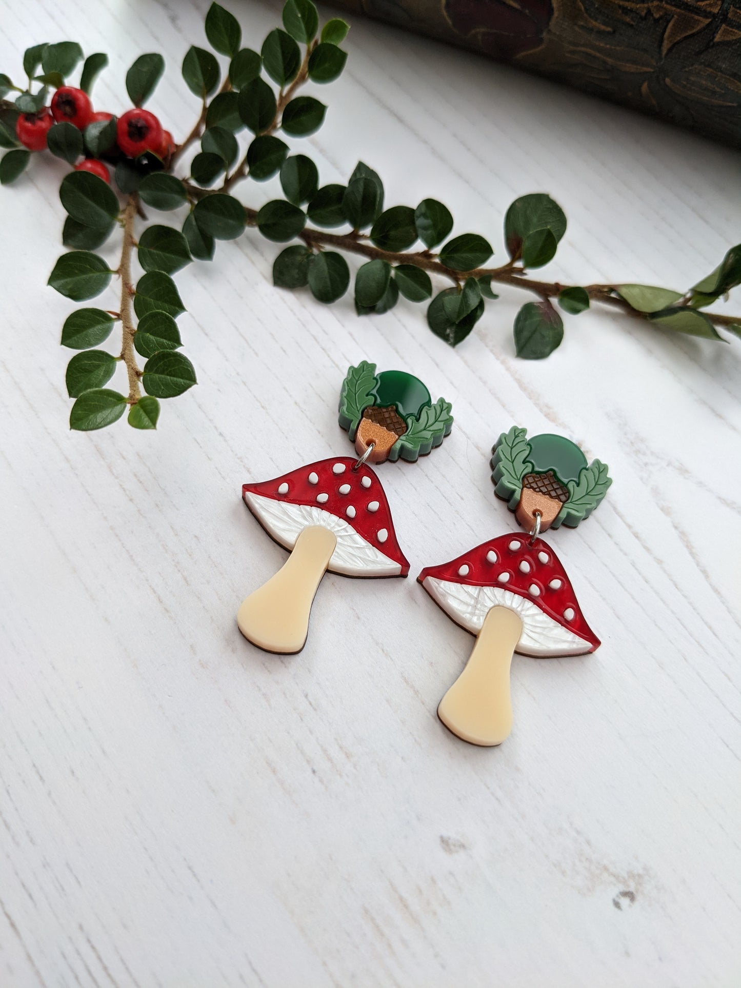 Toadstool Earrings - Woodland