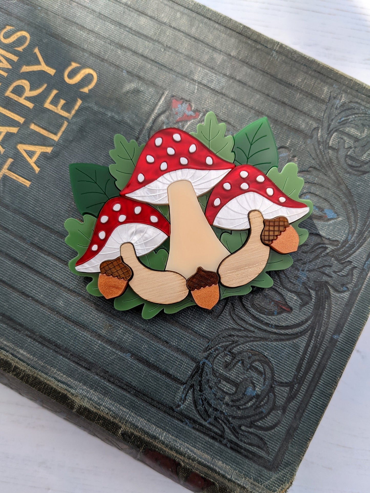 Toadstool Brooch -Woodland