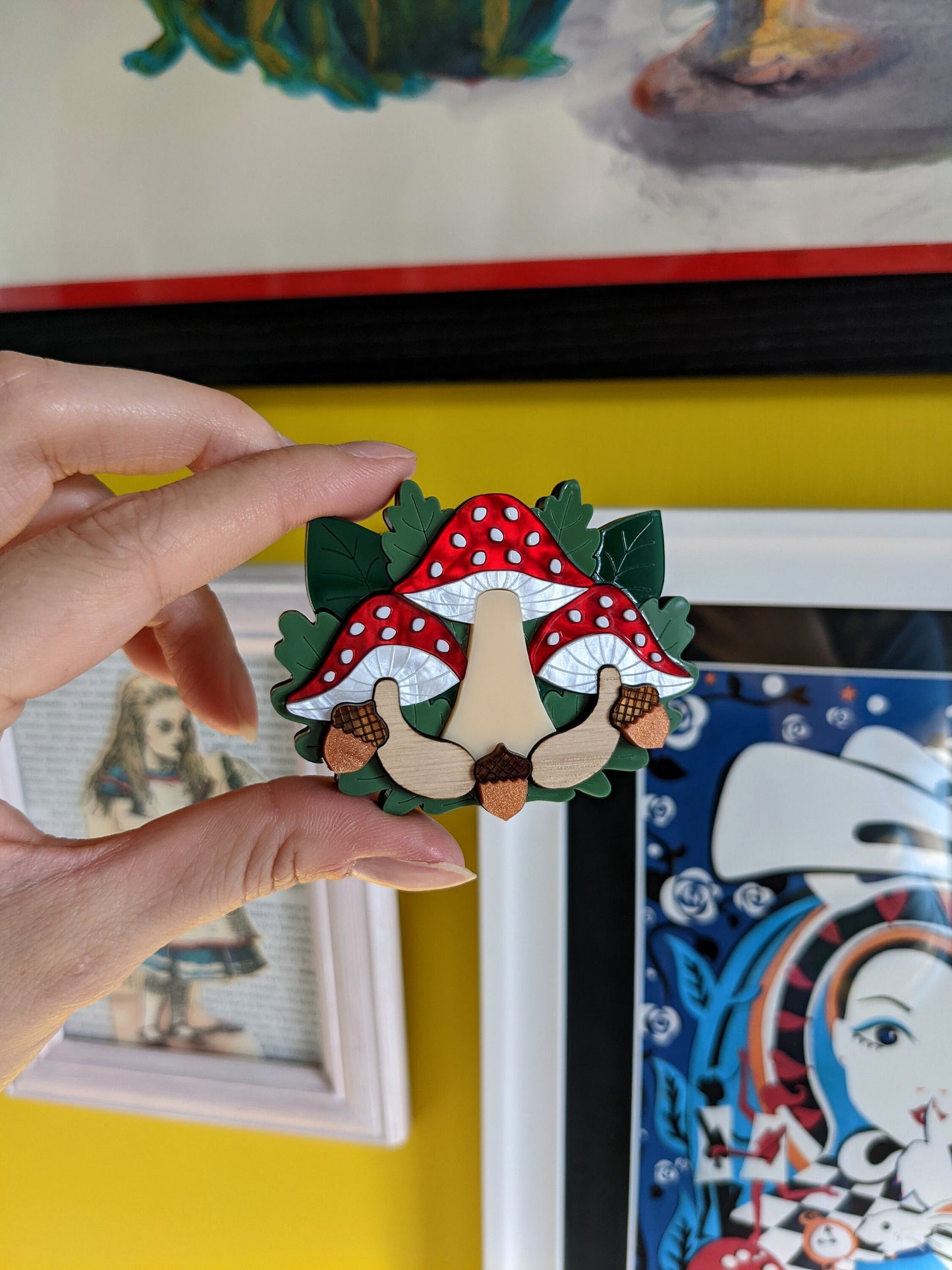 Toadstool Brooch -Woodland