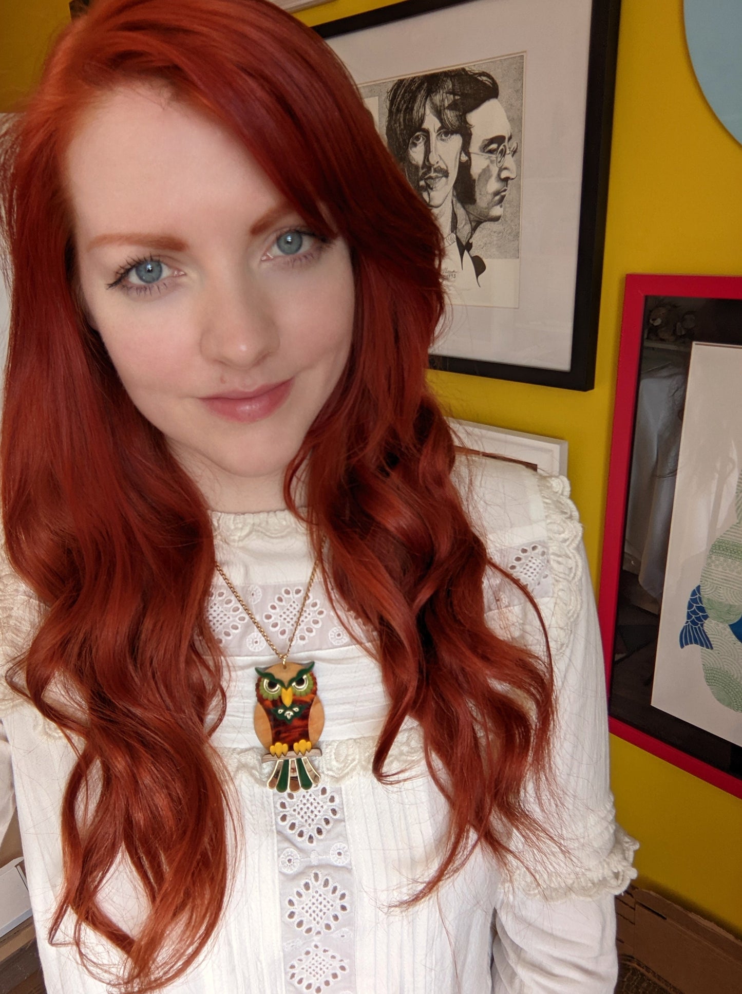PRE ORDER Owl Pendant - 'Forest'