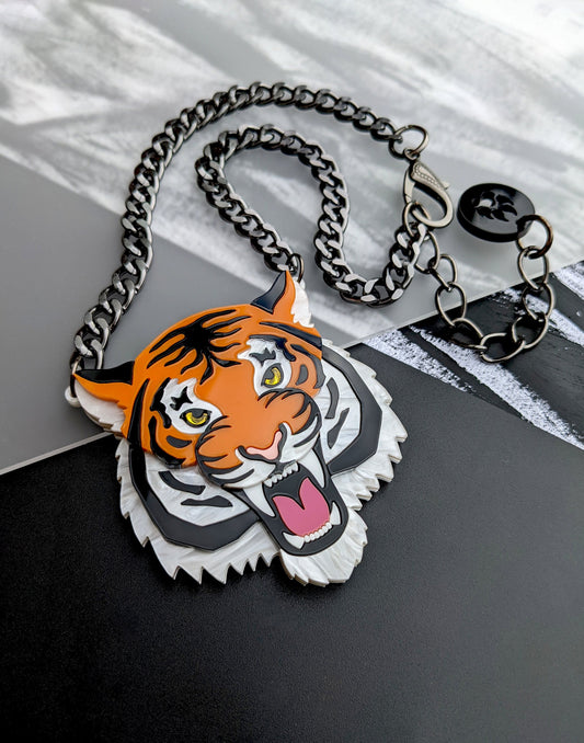 PRE ORDER Statement Fierce Tiger Necklace