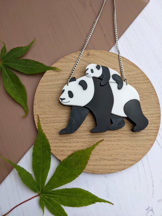 PRE ORDER Panda Mum Necklace  ORIGINAL colourway, 2 Sizes