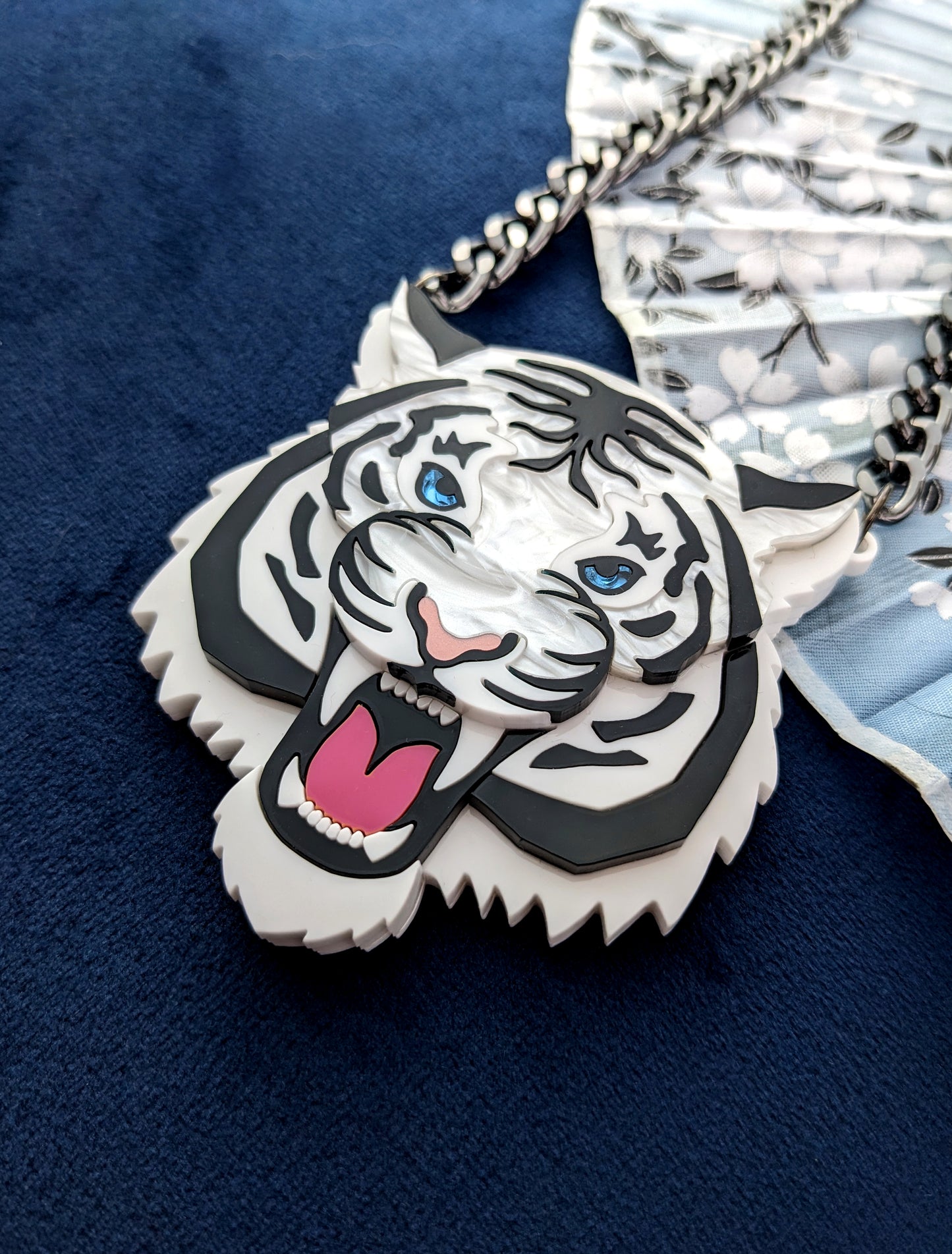 PRE ORDER Statement Fierce White Tiger Necklace