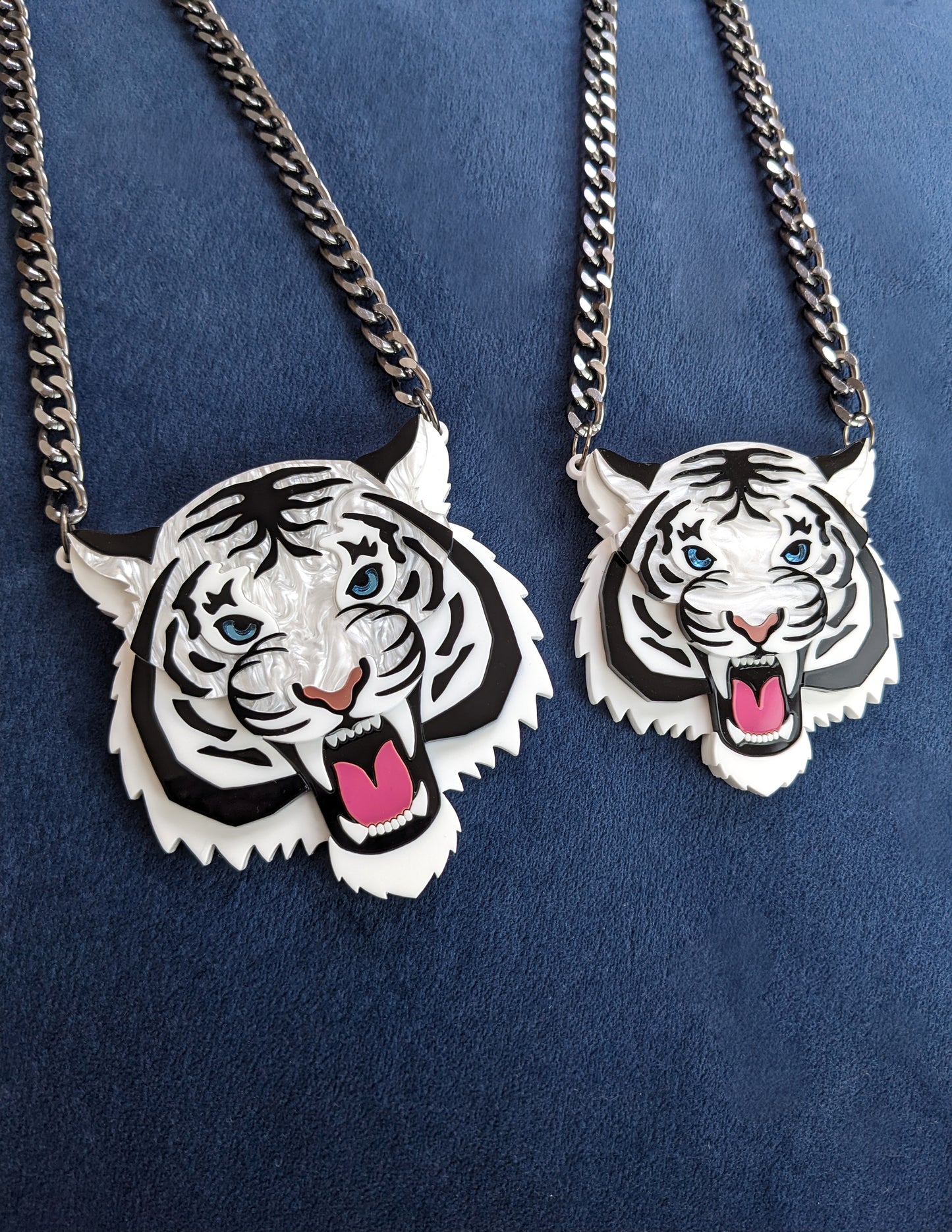 PRE ORDER Statement Fierce White Tiger Necklace