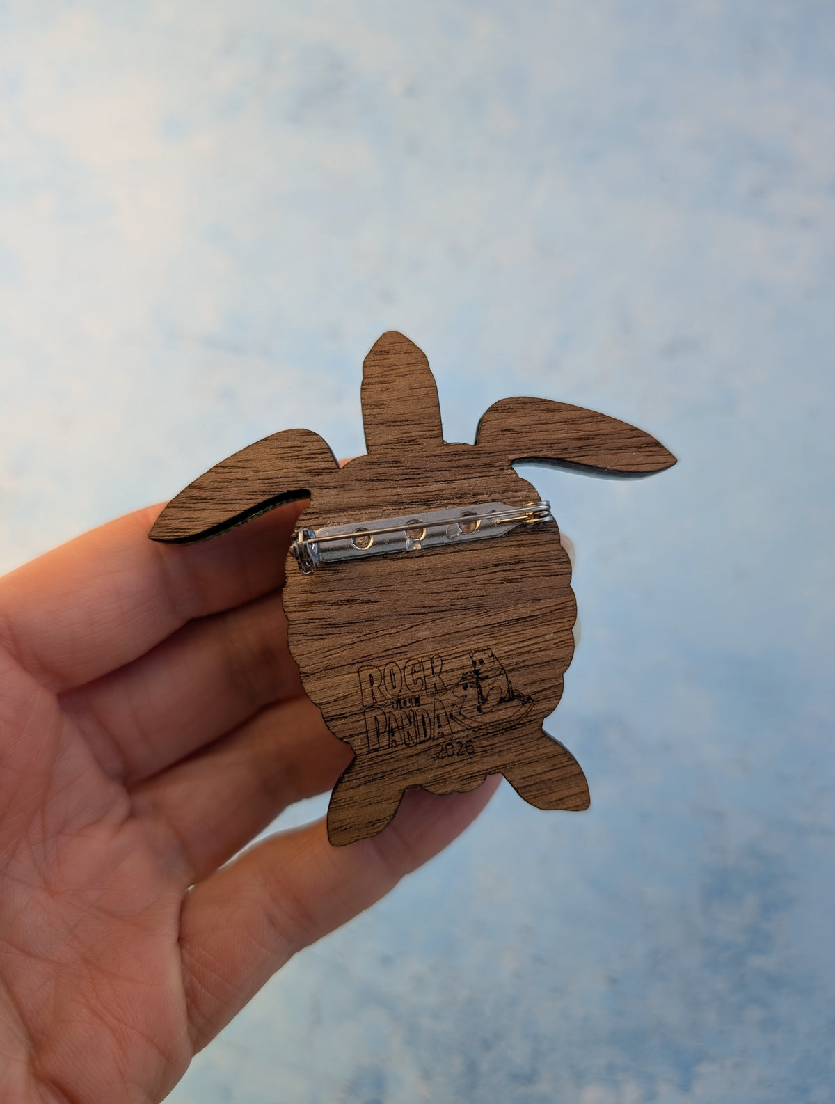 PRE ORDER Turtle Brooch (featuring in house recycled acrylic)