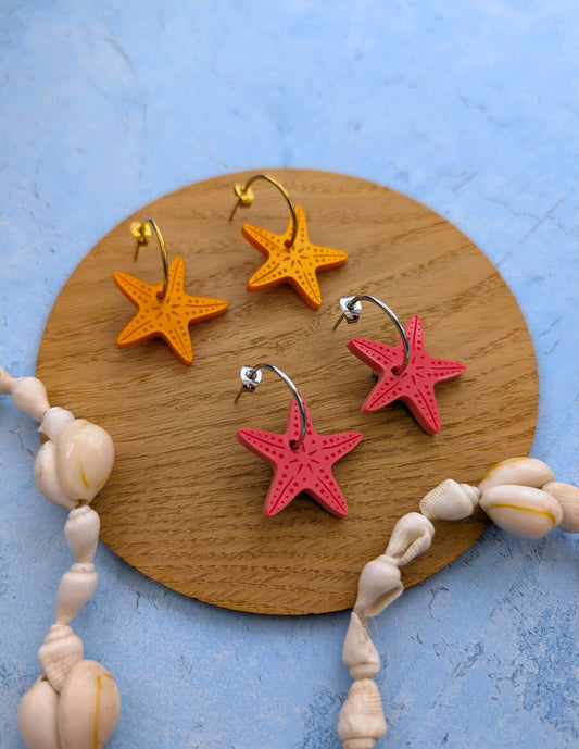 Starfish Hoop Earrings