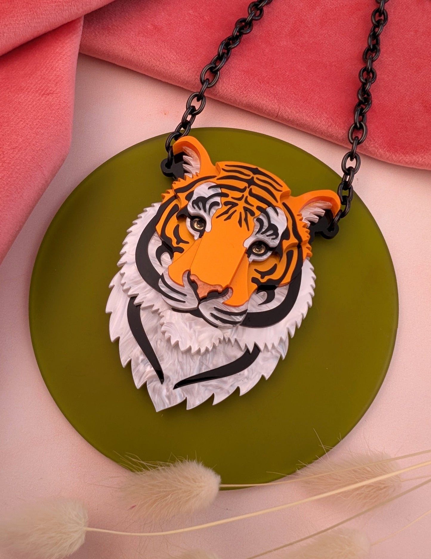 PRE ORDER Small Tiger Necklace 2026 (Metallic Orange)