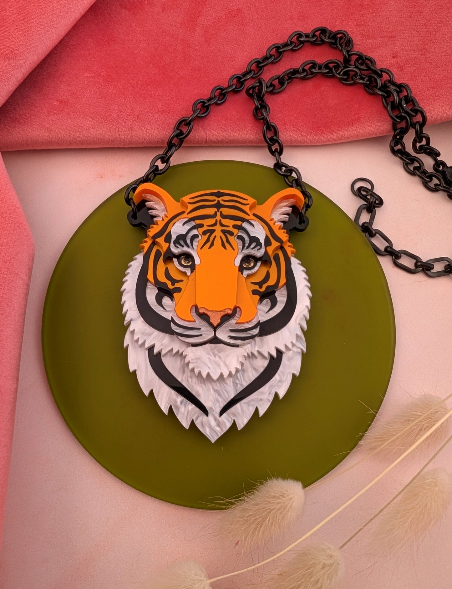 PRE ORDER Small Tiger Necklace 2026 (Metallic Orange)