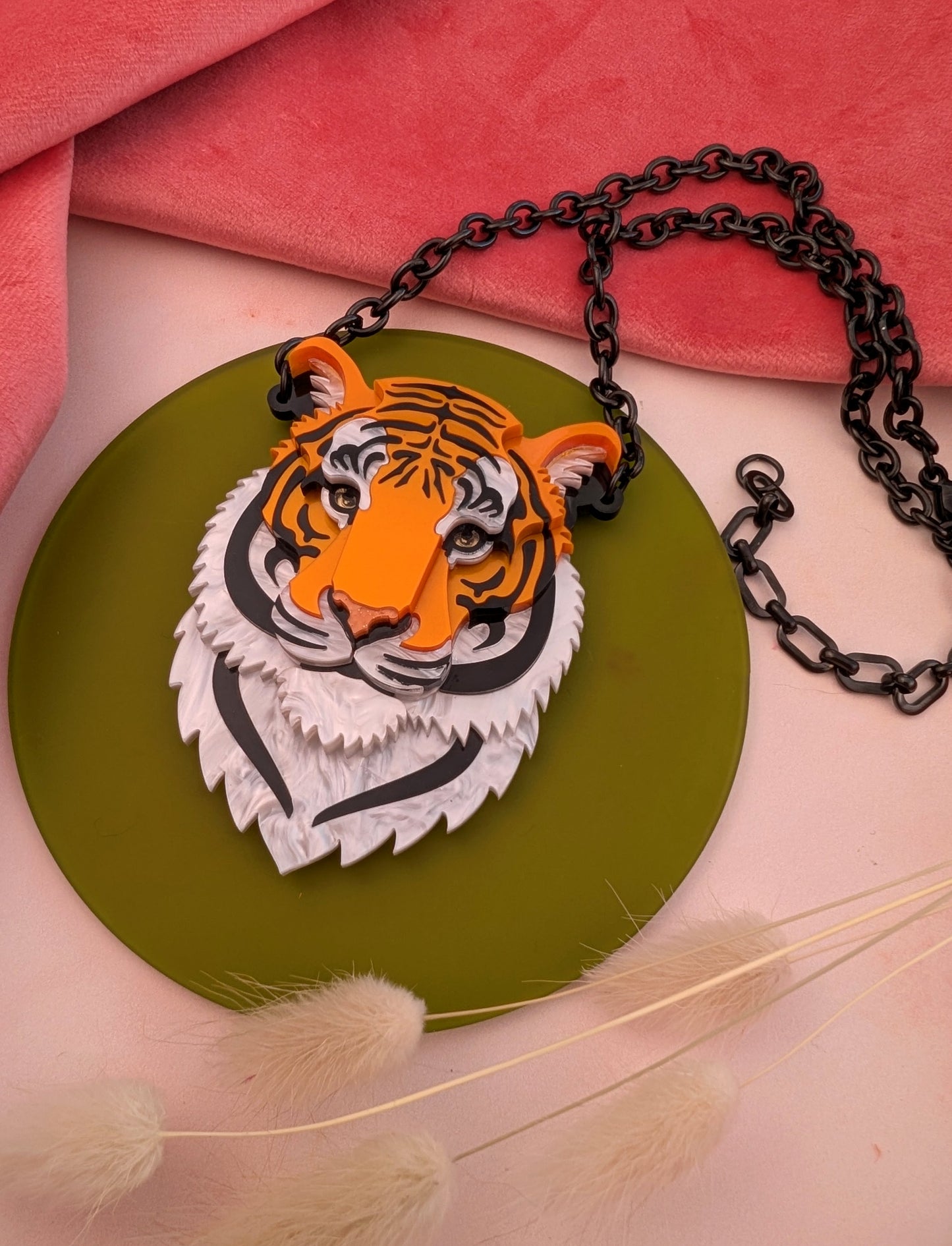 PRE ORDER Small Tiger Necklace 2026 (Metallic Orange)