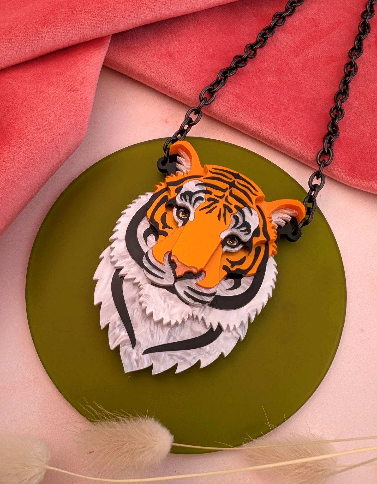 PRE ORDER Small Tiger Necklace 2026 (Metallic Orange)