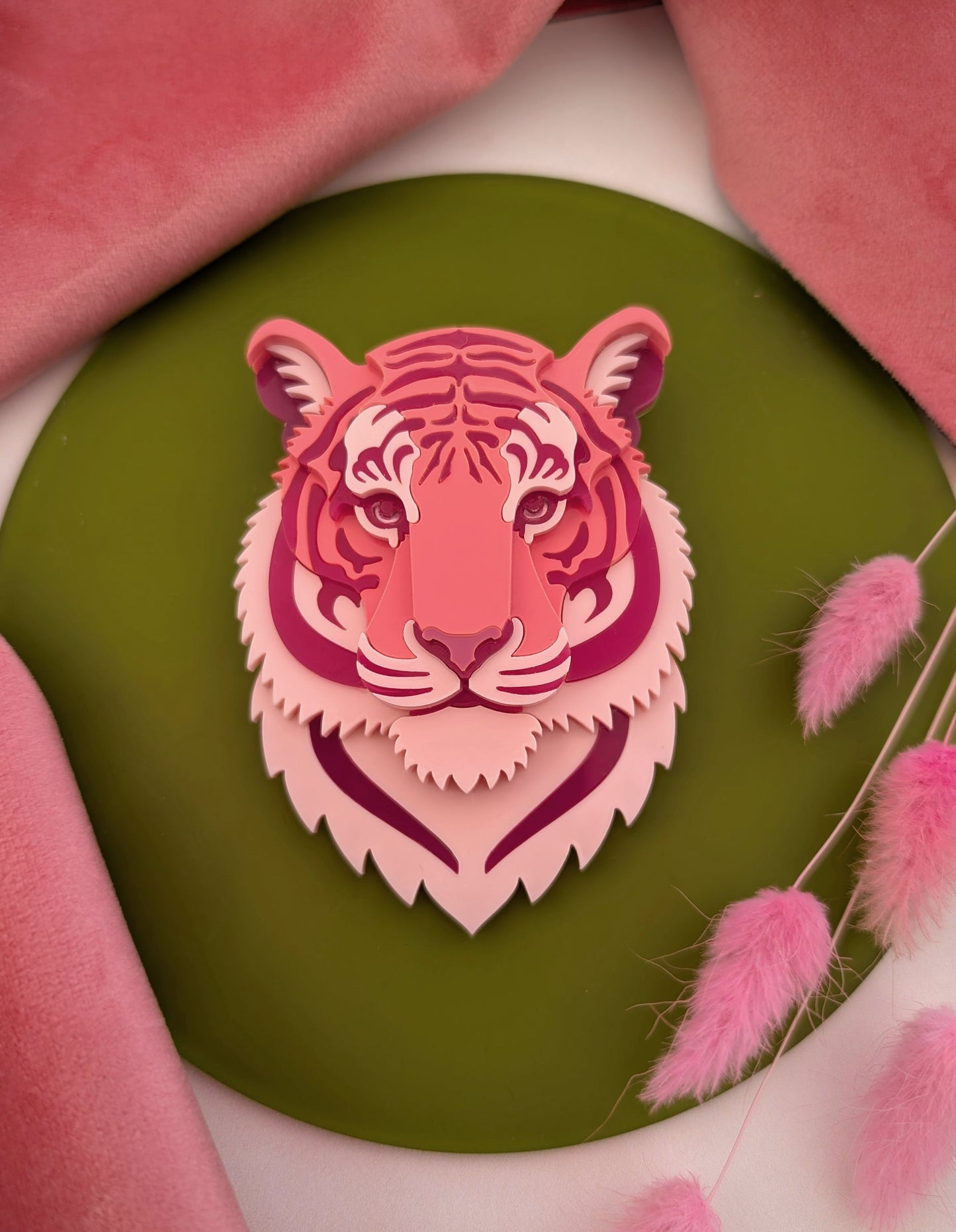 PRE ORDER Statement Tiger Brooch 2026 (Pink)