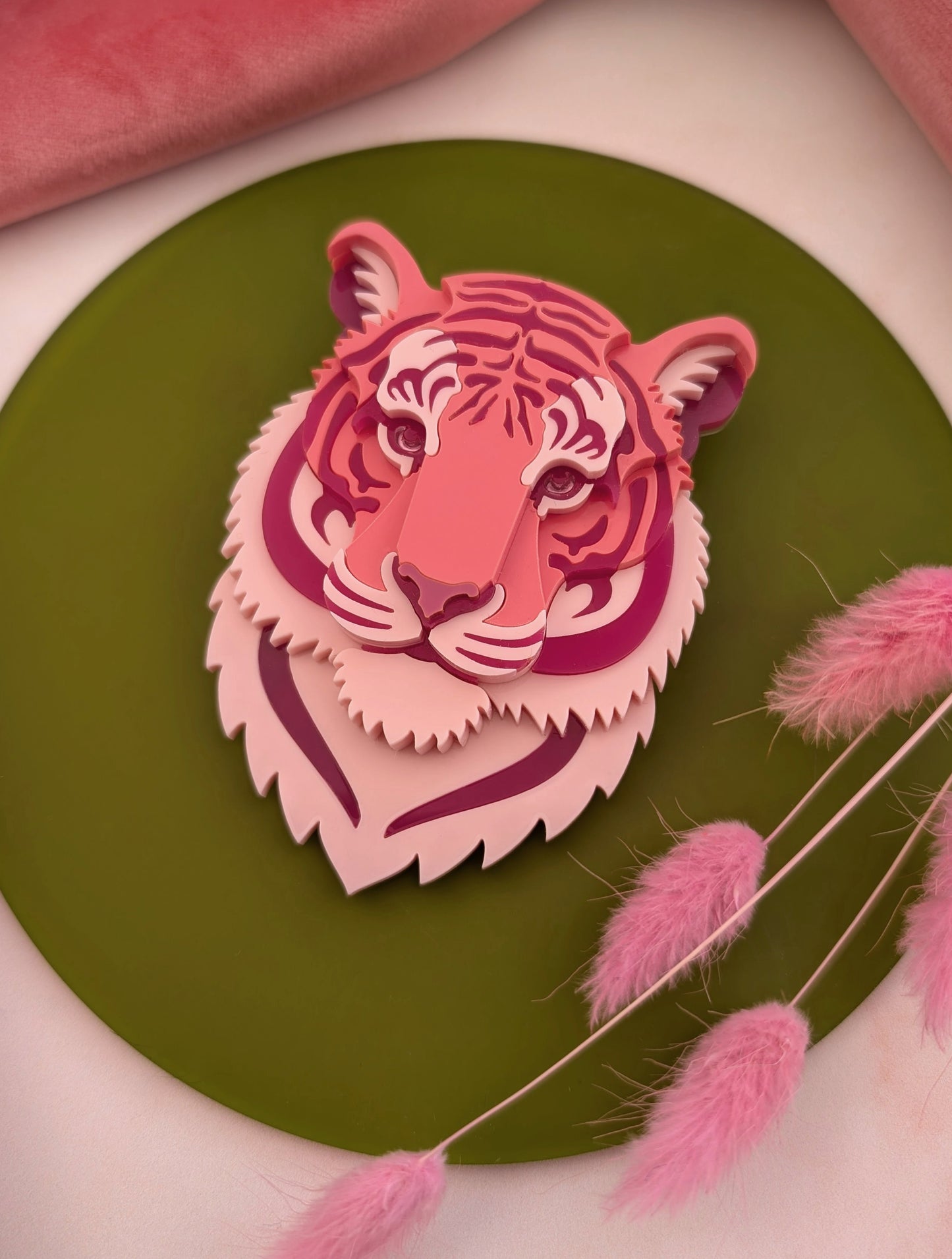 PRE ORDER Statement Tiger Brooch 2026 (Pink)