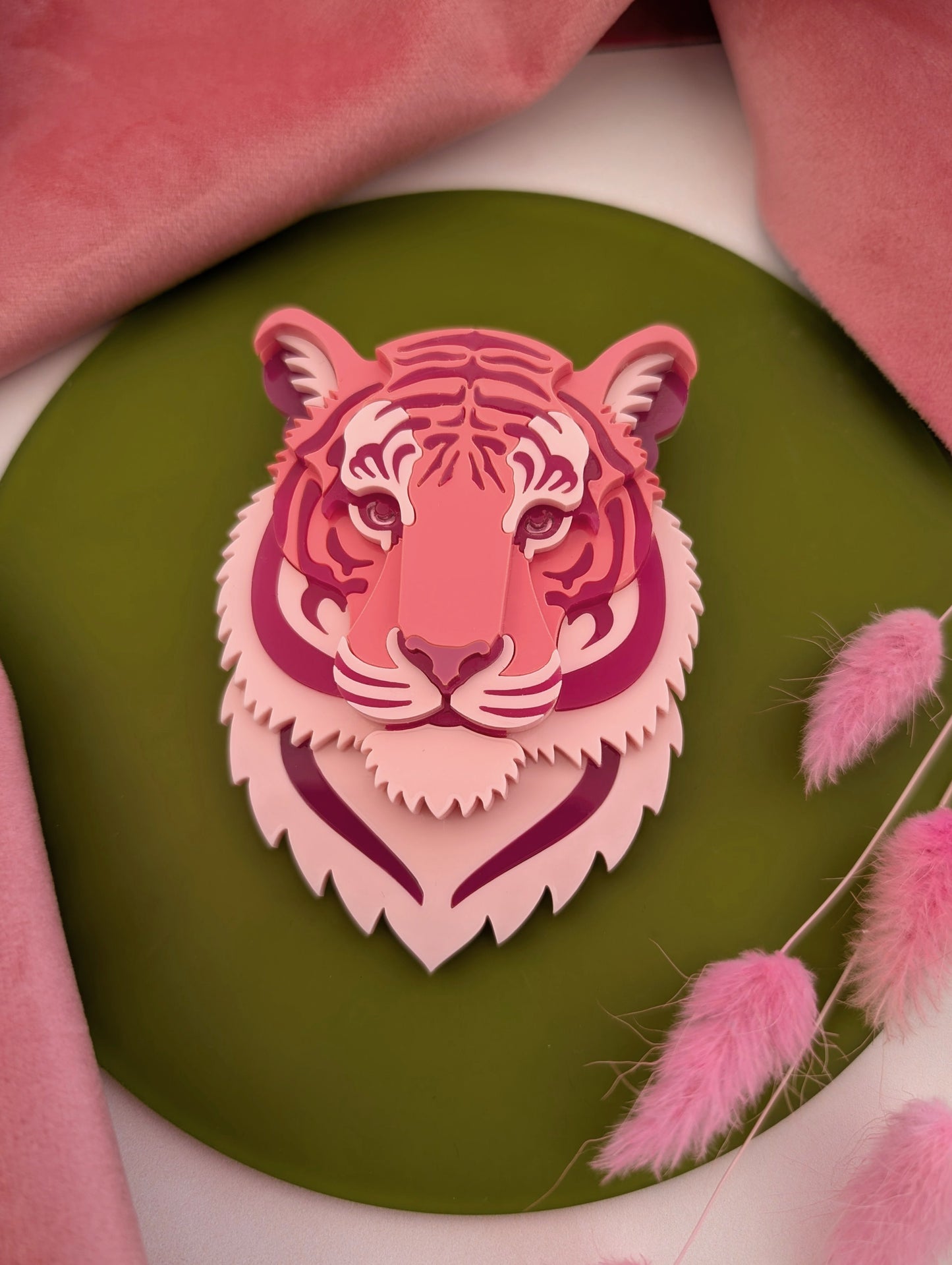PRE ORDER Statement Tiger Brooch 2026 (Pink)