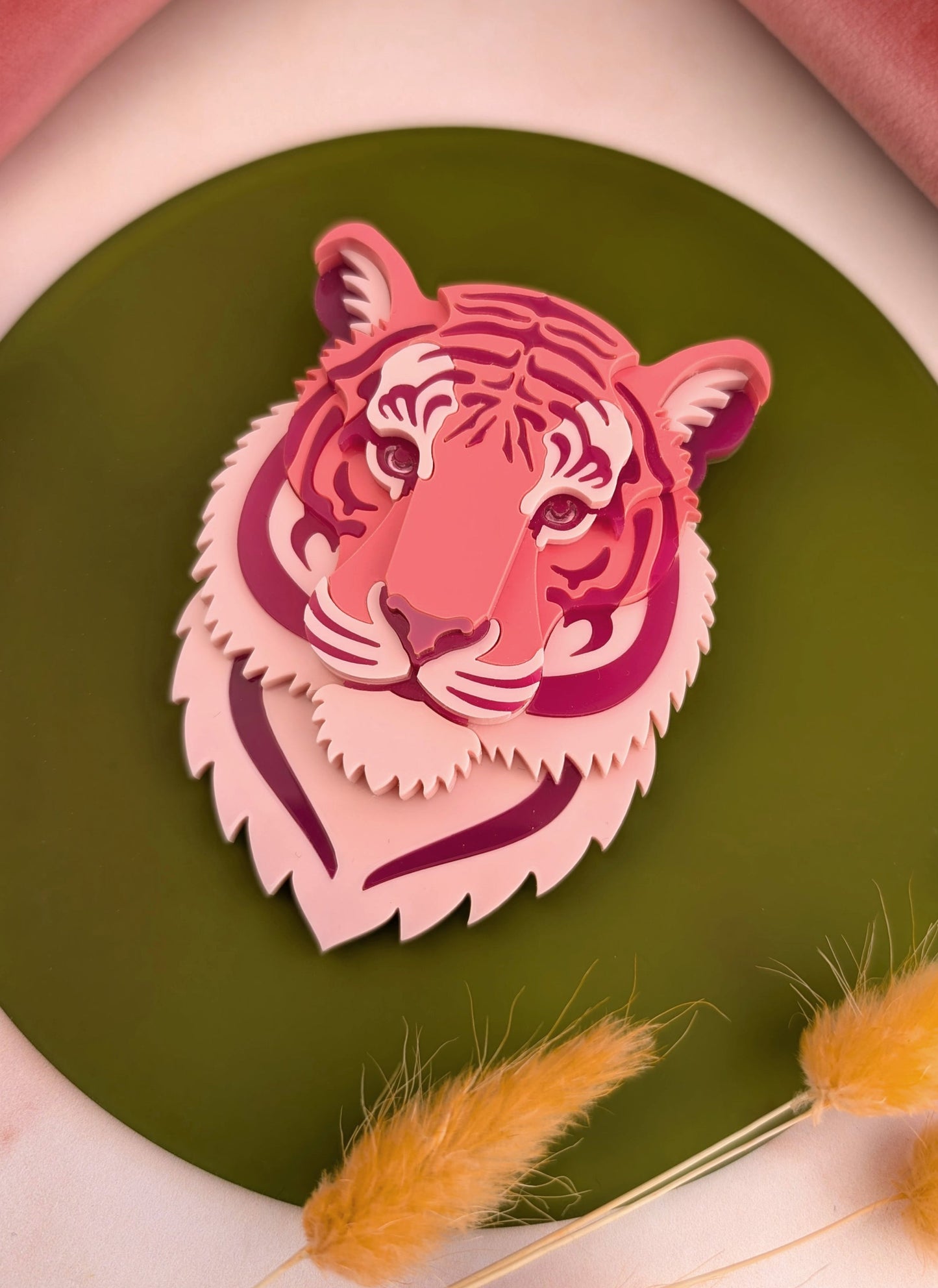 PRE ORDER Statement Tiger Brooch 2026 (Pink)