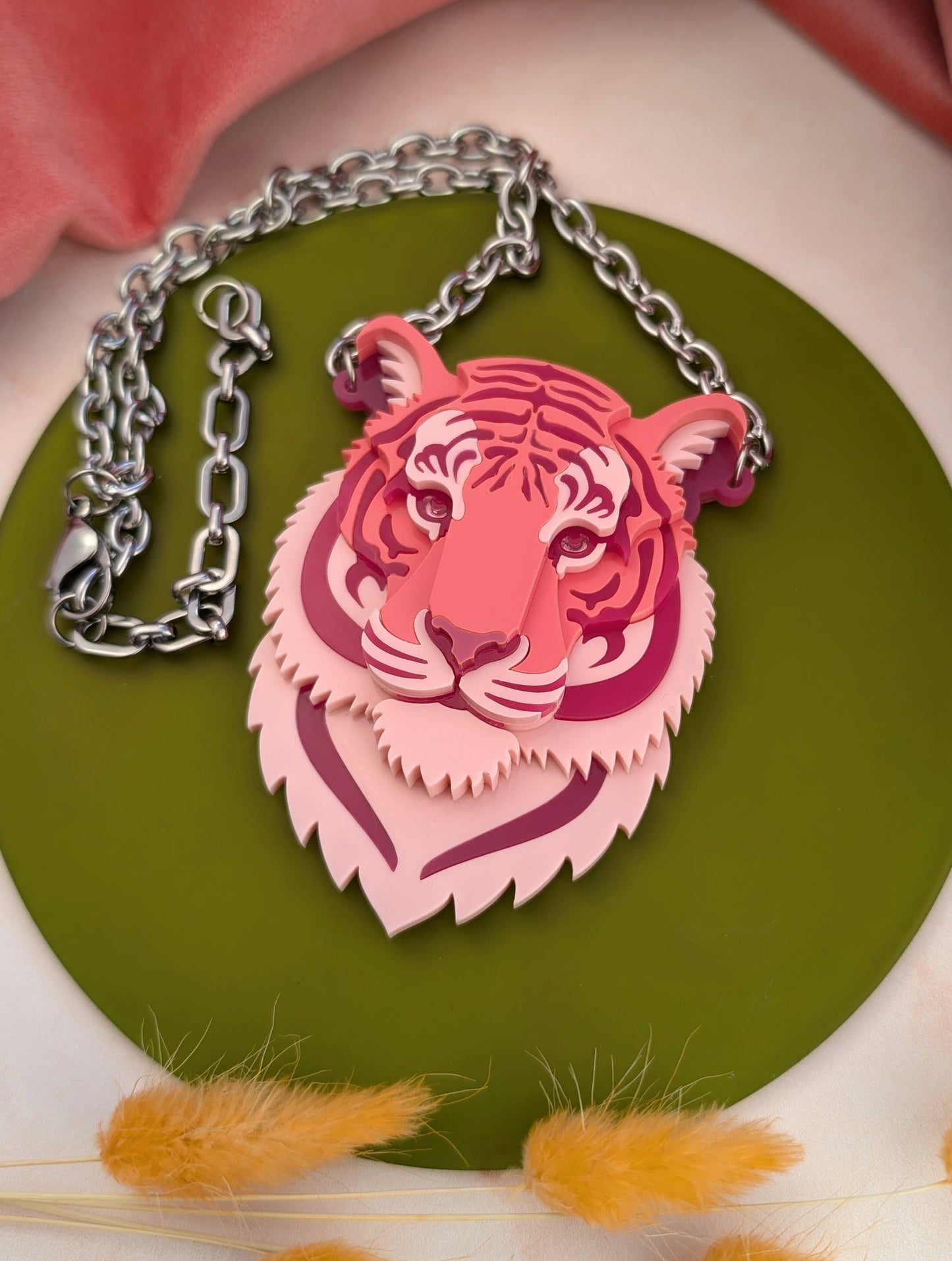 PRE ORDER Small Tiger Necklace 2026 (Pink)