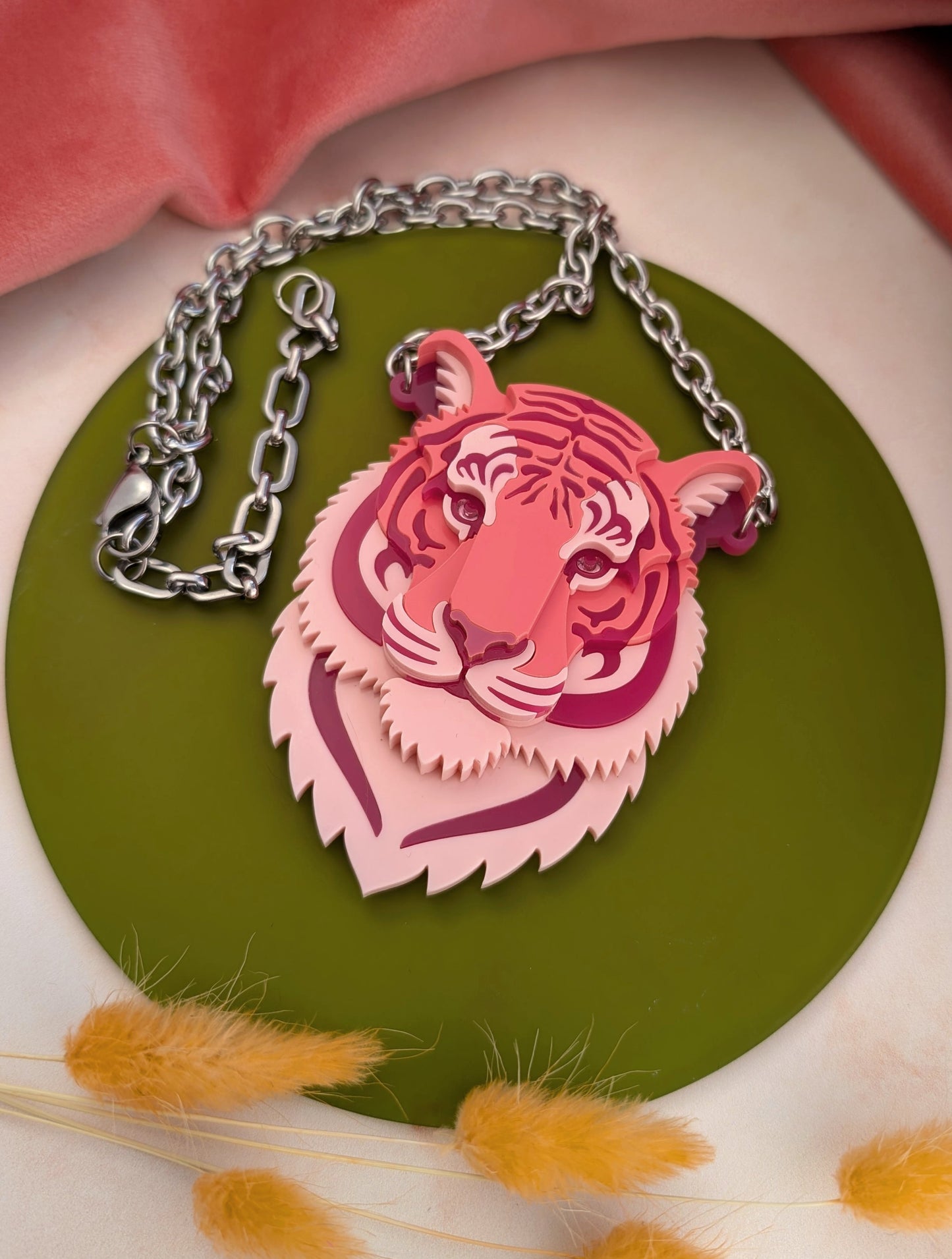 PRE ORDER Small Tiger Necklace 2026 (Pink)