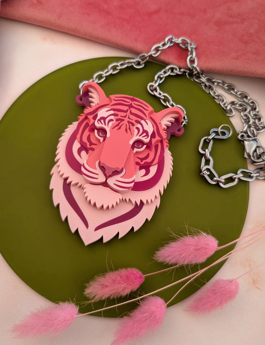 PRE ORDER Small Tiger Necklace 2026 (Pink)