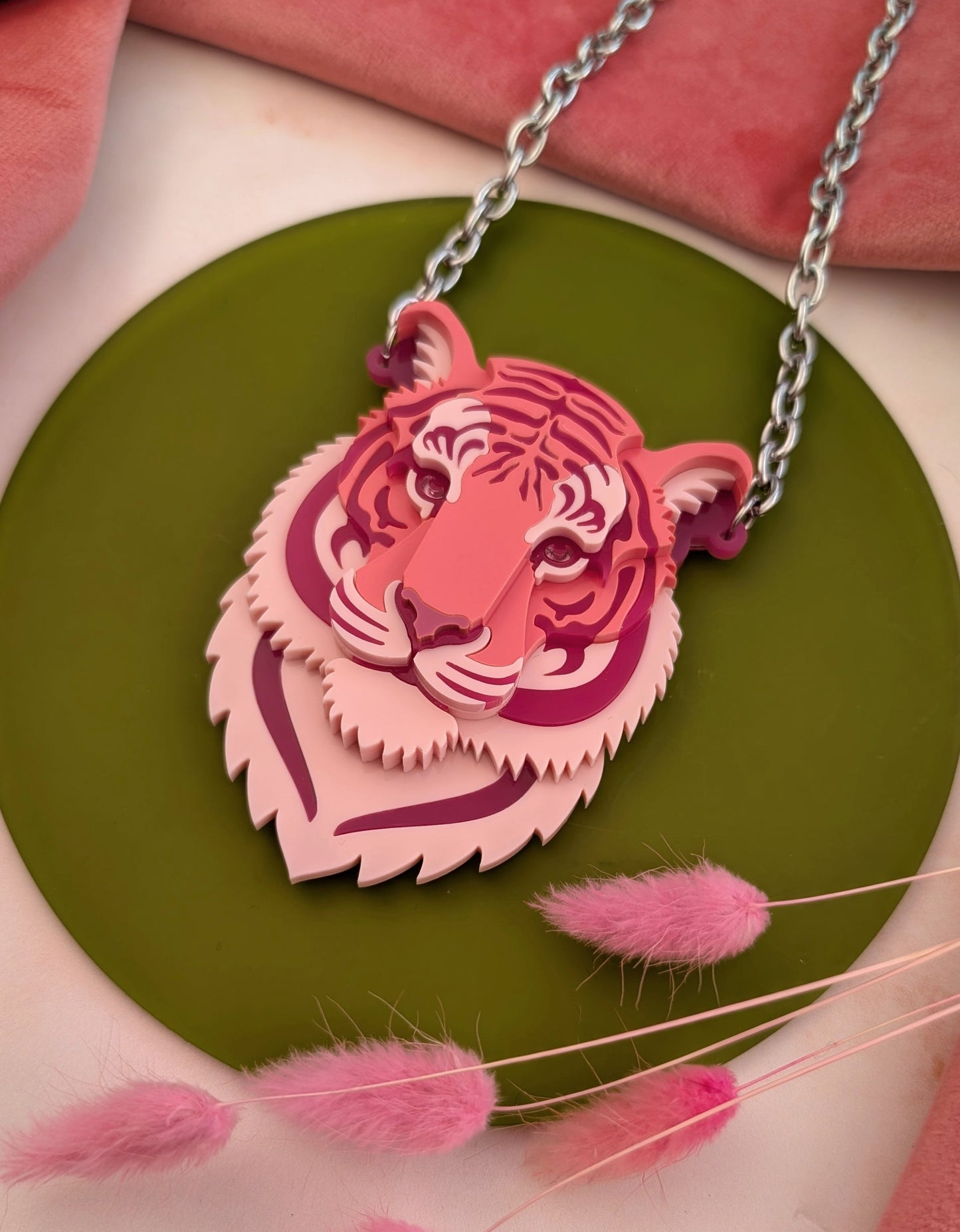 PRE ORDER Small Tiger Necklace 2026 (Pink)