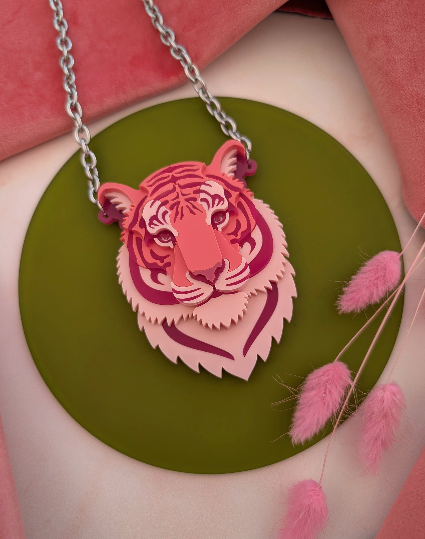 PRE ORDER Small Tiger Necklace 2026 (Pink)