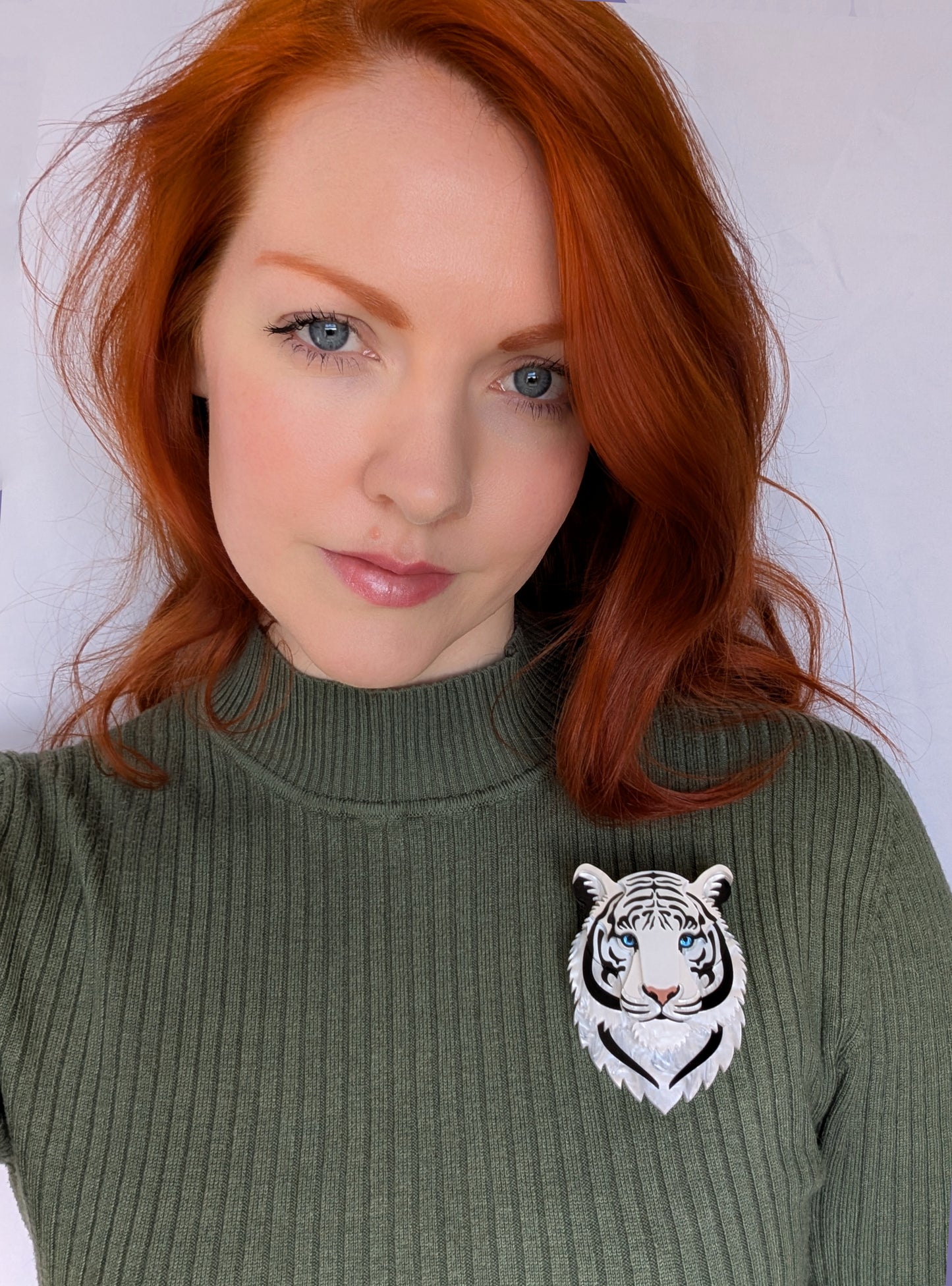 PRE ORDER Statement Tiger Brooch 2026 (White)