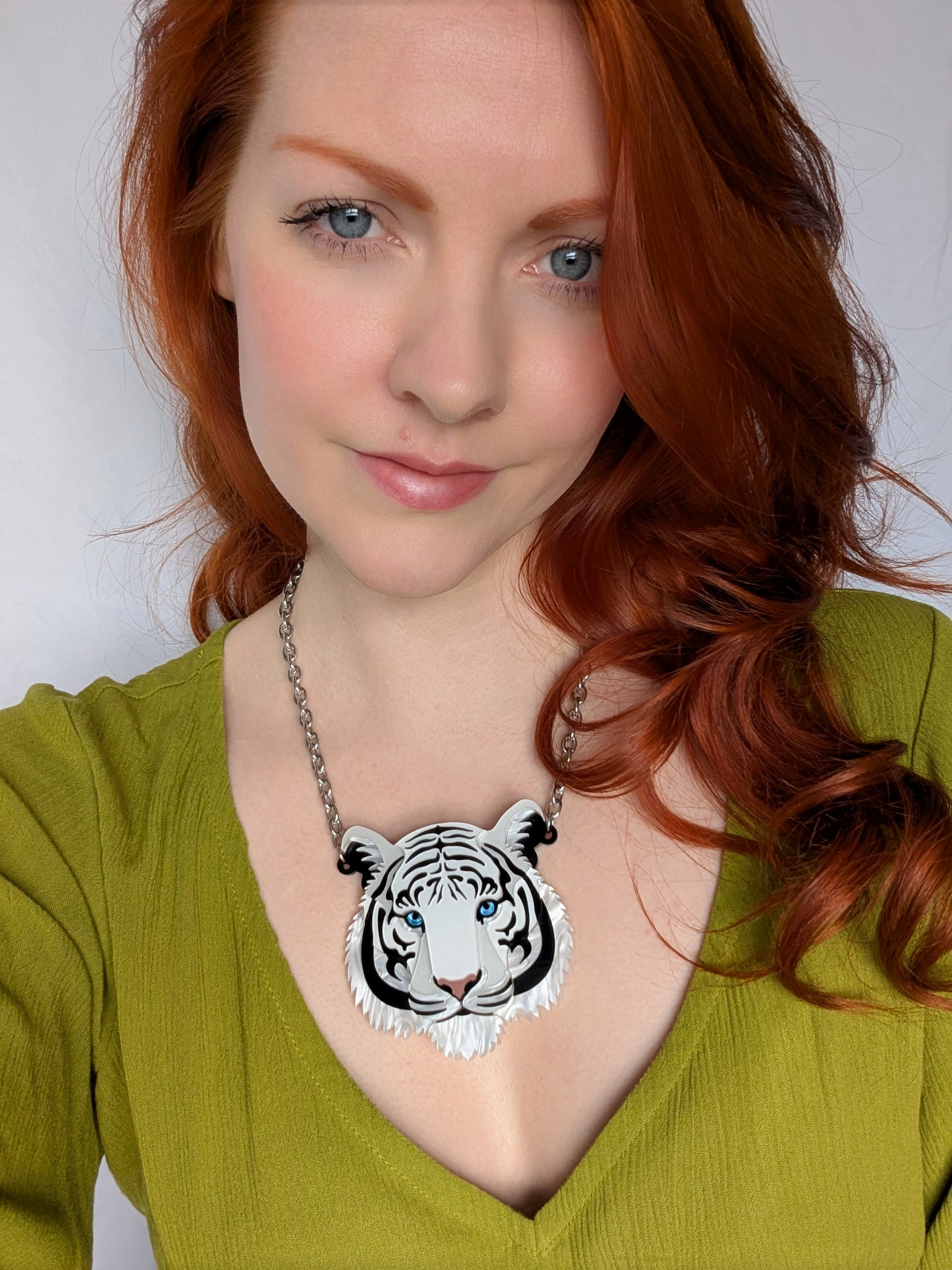 PRE ORDER Statement Tiger Head Necklace 2026 (Pink)