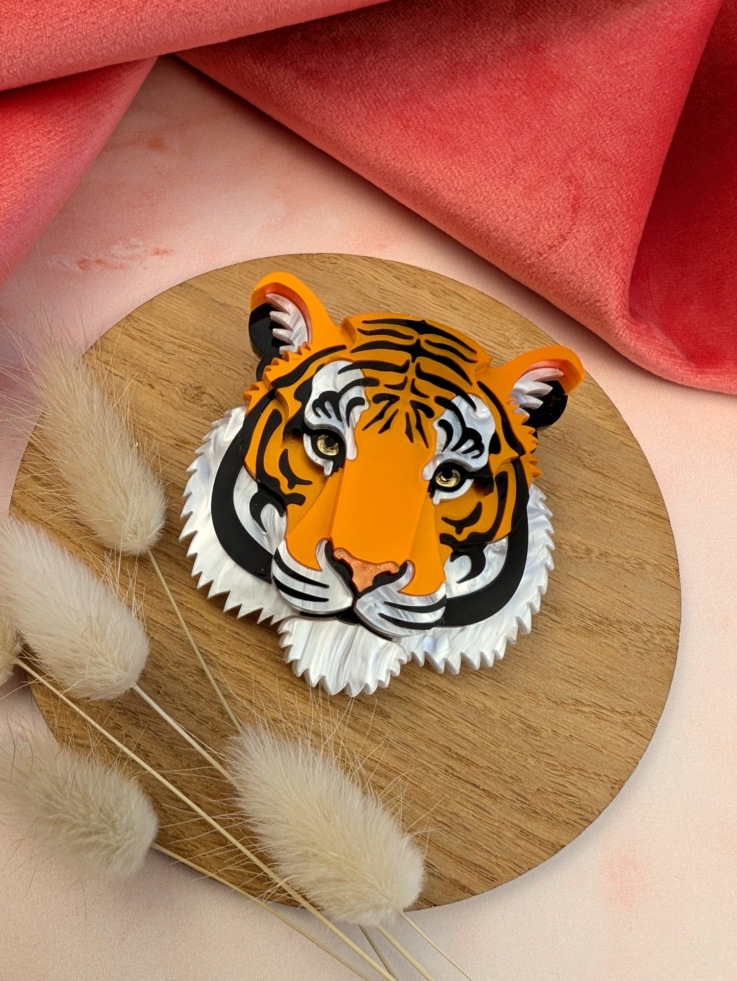 PRE ORDER Small Tiger Head Brooch 2026 (Metallic Orange)