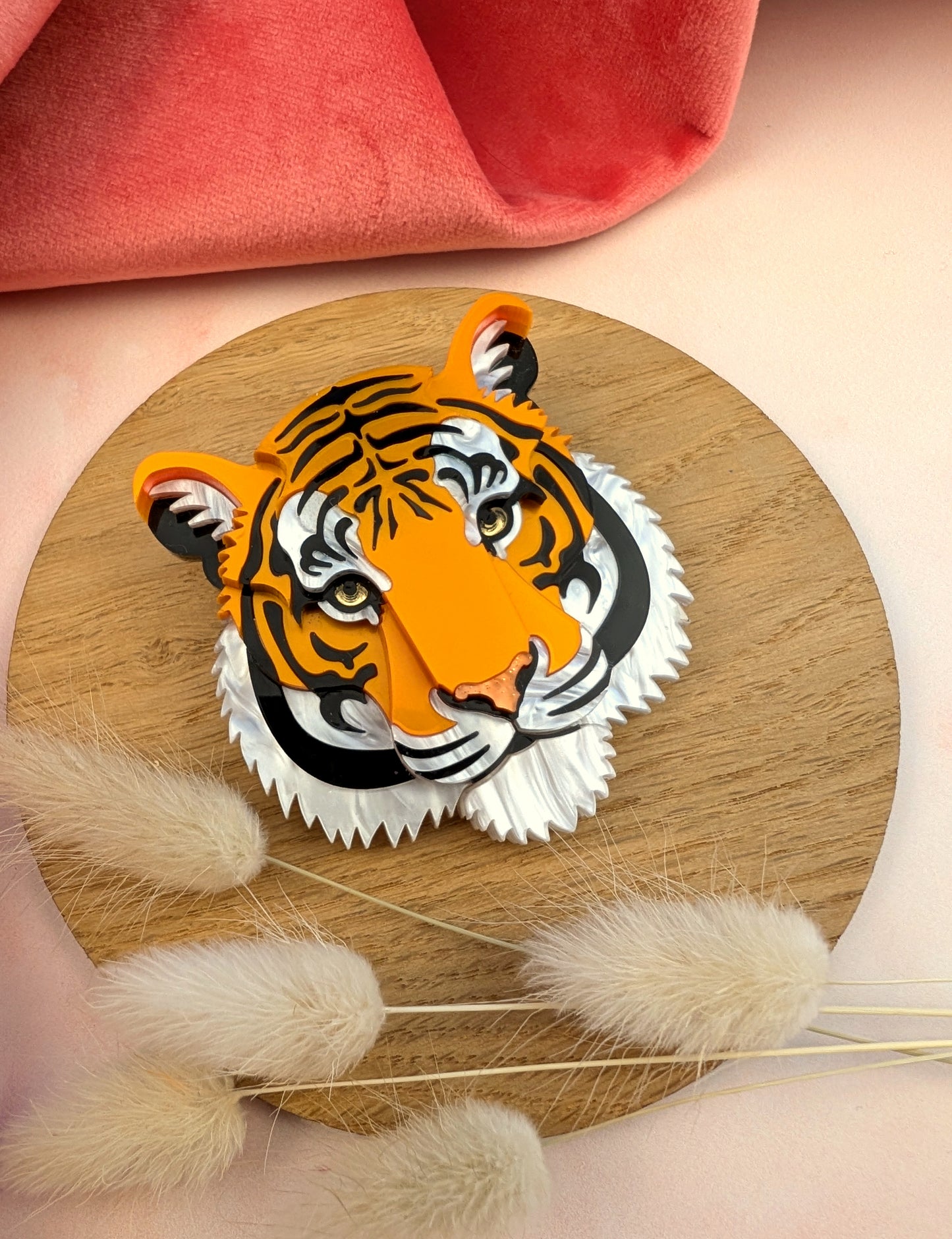 PRE ORDER Small Tiger Head Brooch 2026 (Metallic Orange)