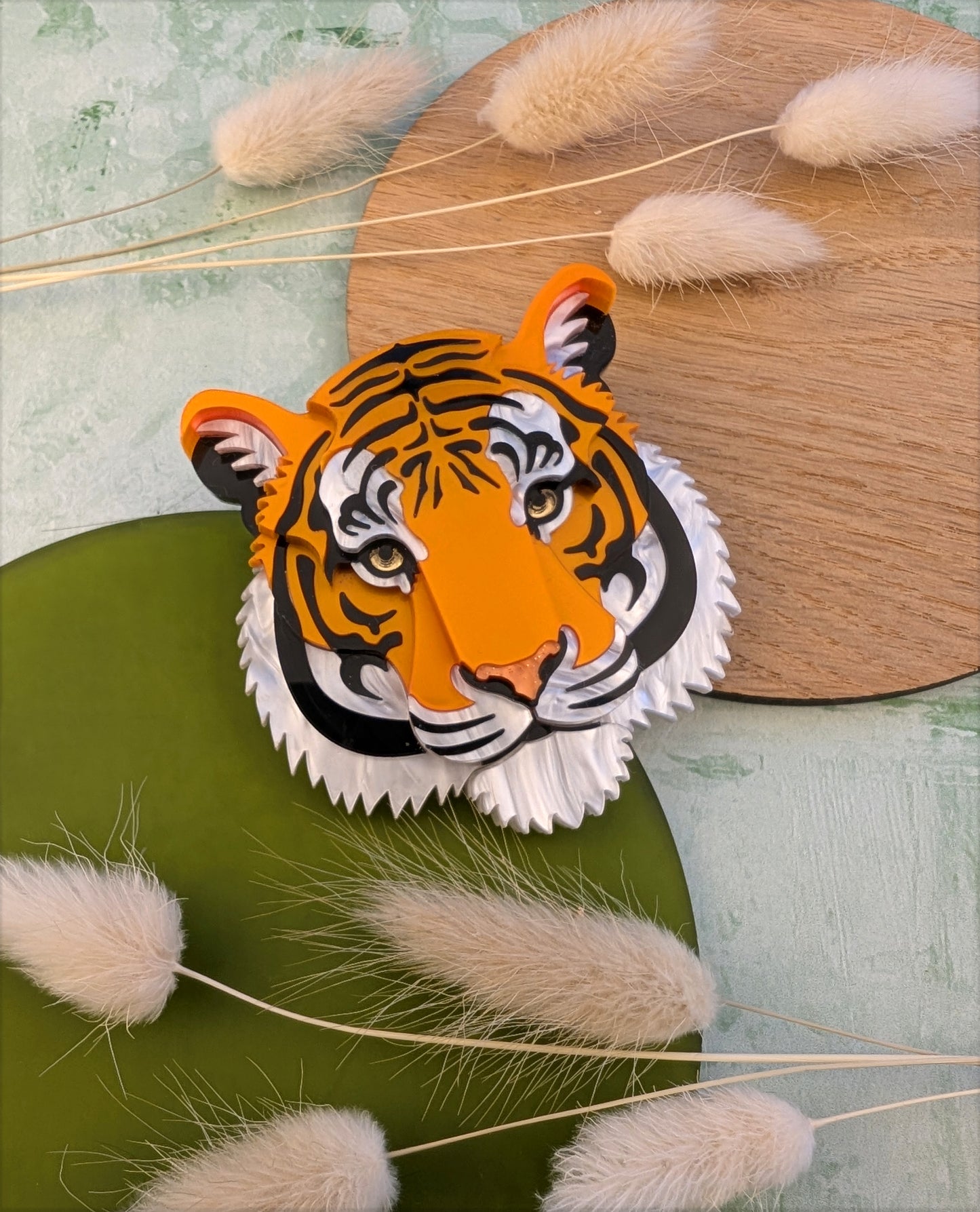 PRE ORDER Small Tiger Head Brooch 2026 (Metallic Orange)