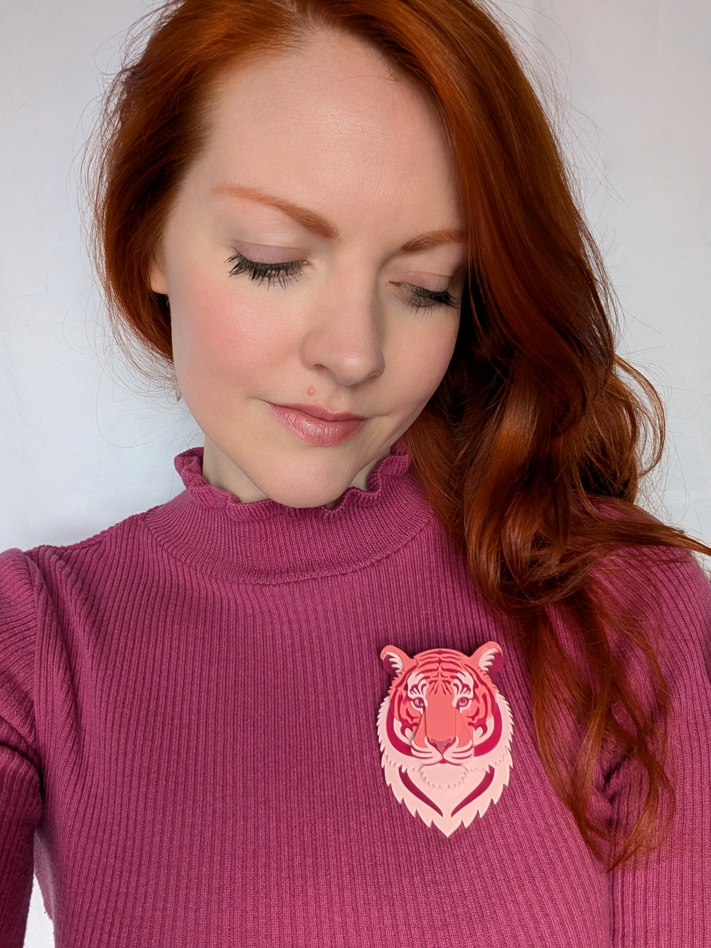 PRE ORDER Statement Tiger Brooch 2026 (Pink)