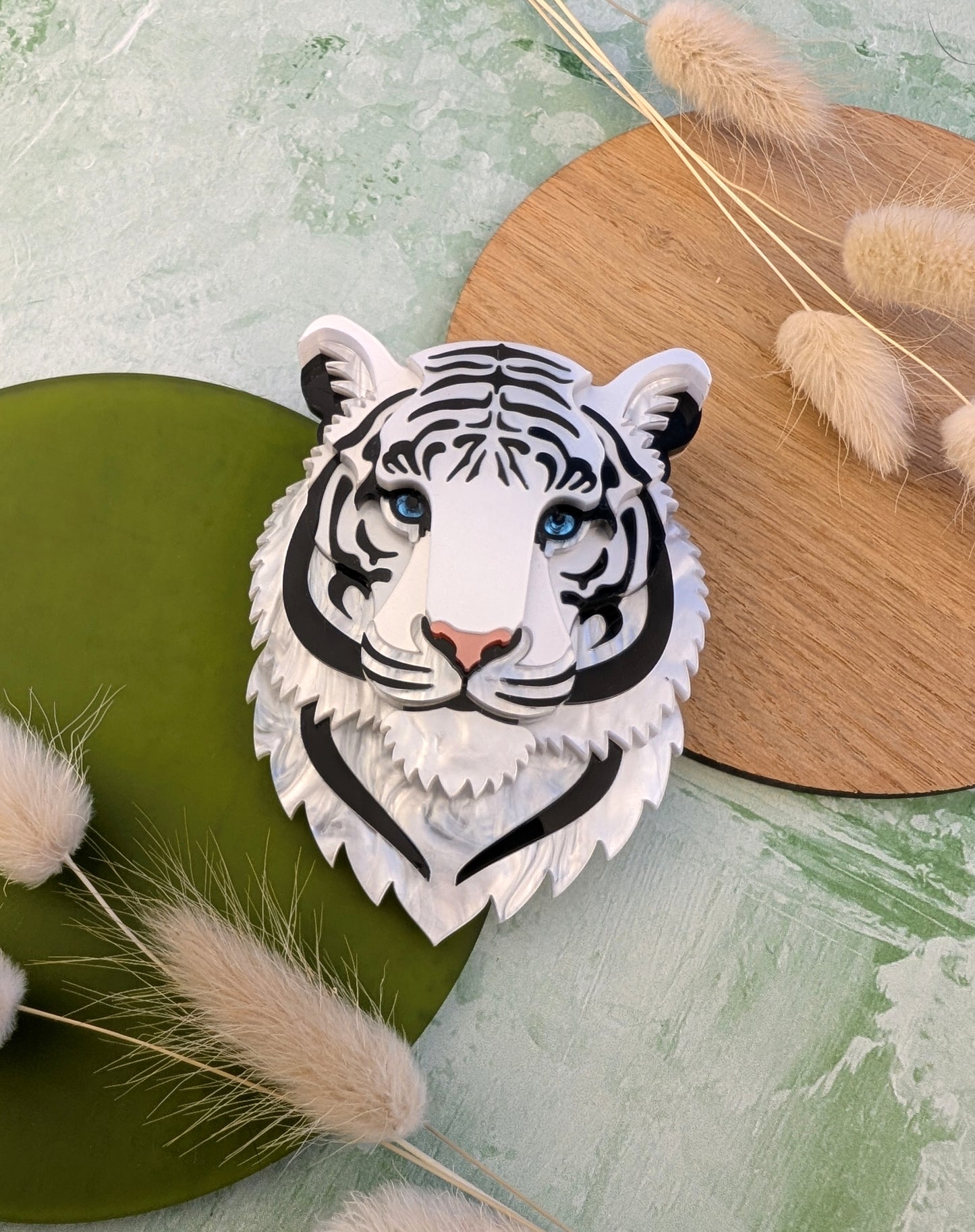 PRE ORDER Statement Tiger Brooch 2026 (White)